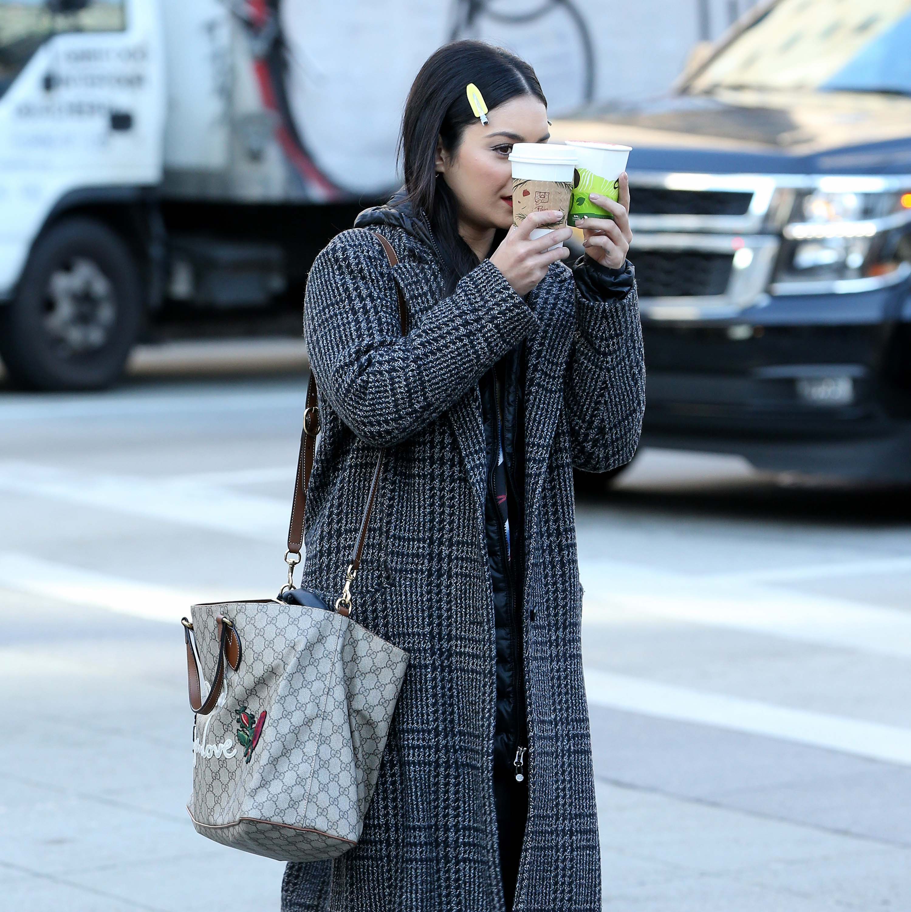 Vanessa Hudgens on the set of ‘Second Act’