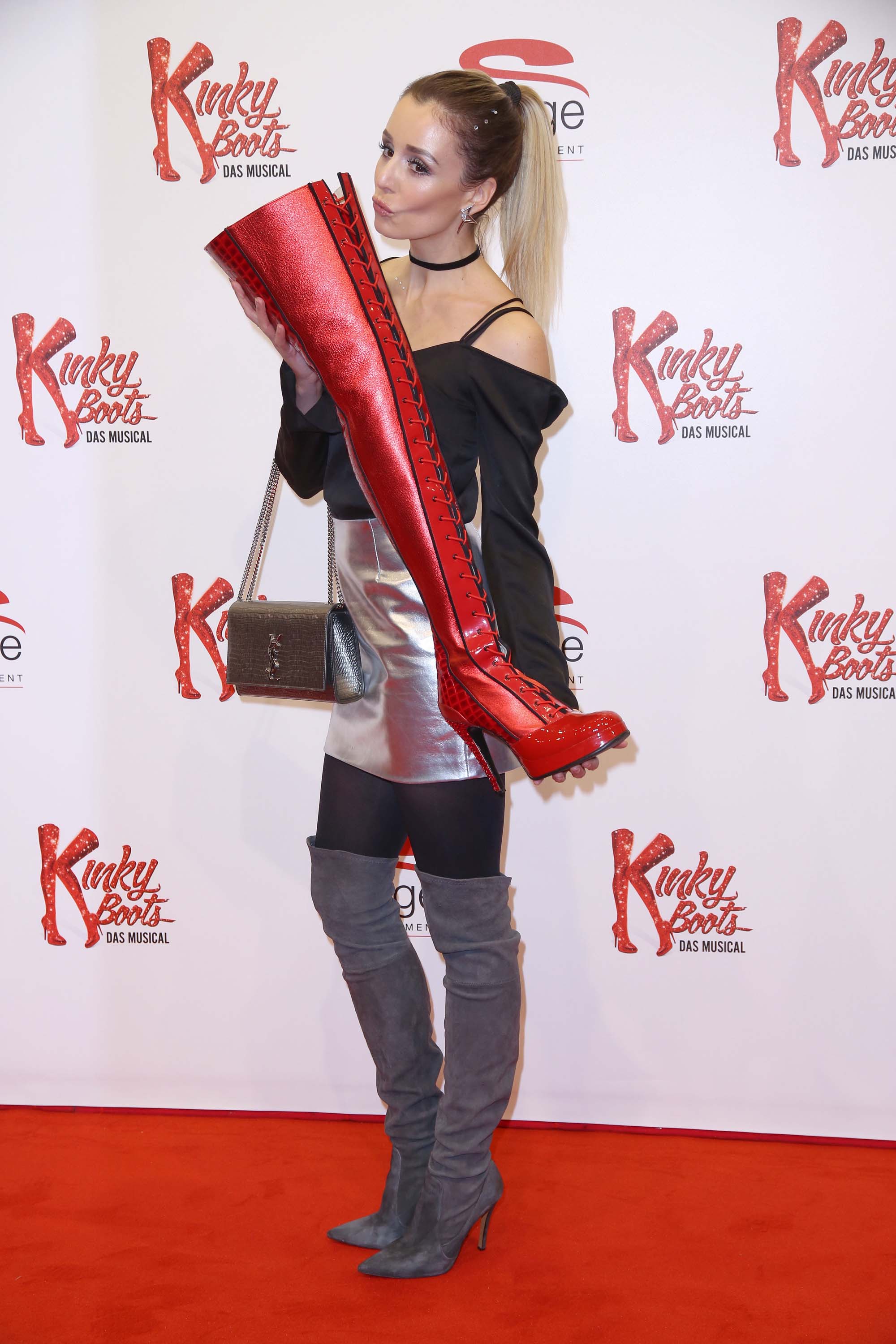 Anne-Kathrin Ertl attends Musical Kinky Boots Deutschland-Premiere