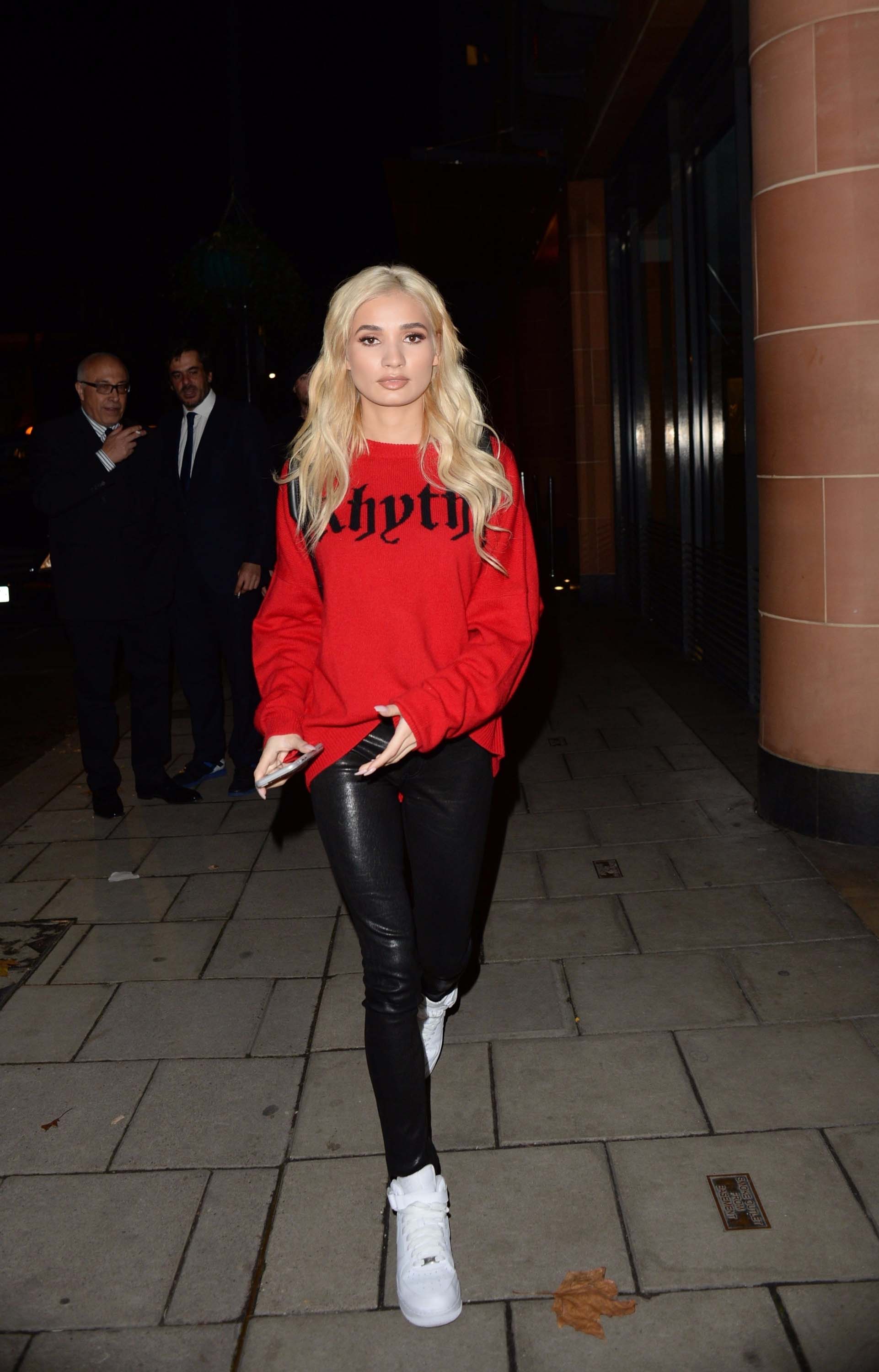 Pia Mia arrives at C London Restraunt