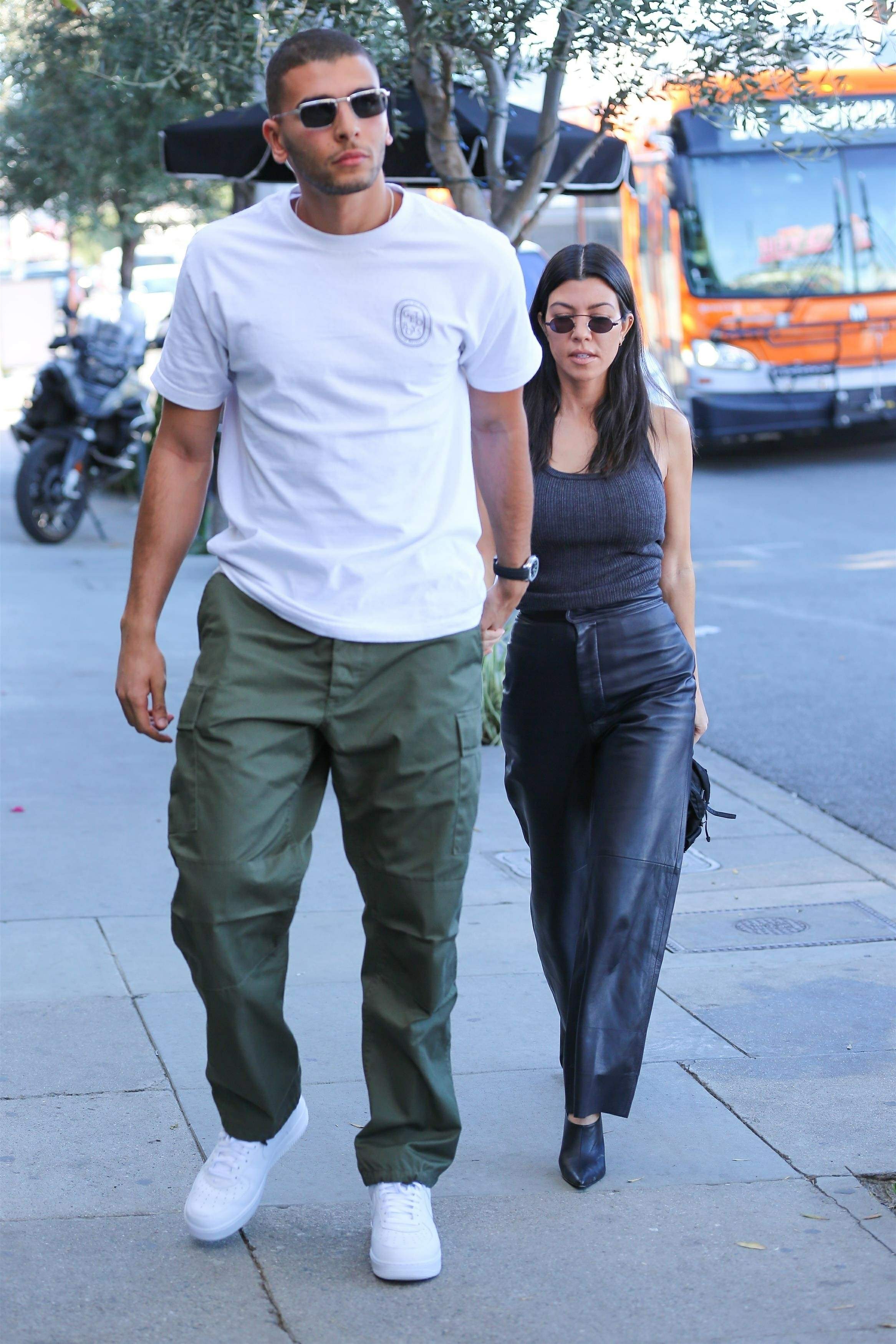 Kourtney Kardashian head to lunch