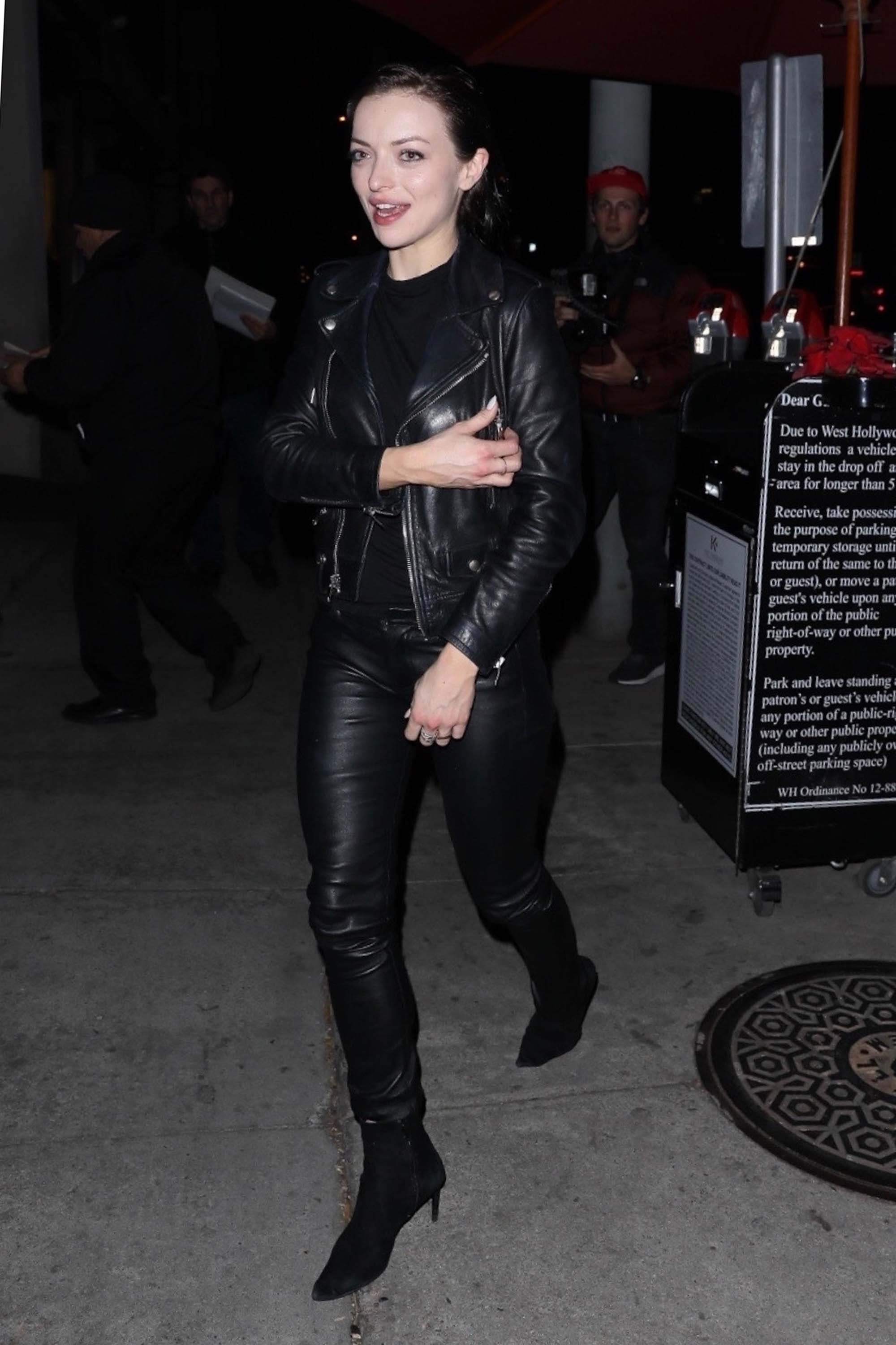 Francesca Eastwood is spotted leaving Craig’s restaurant