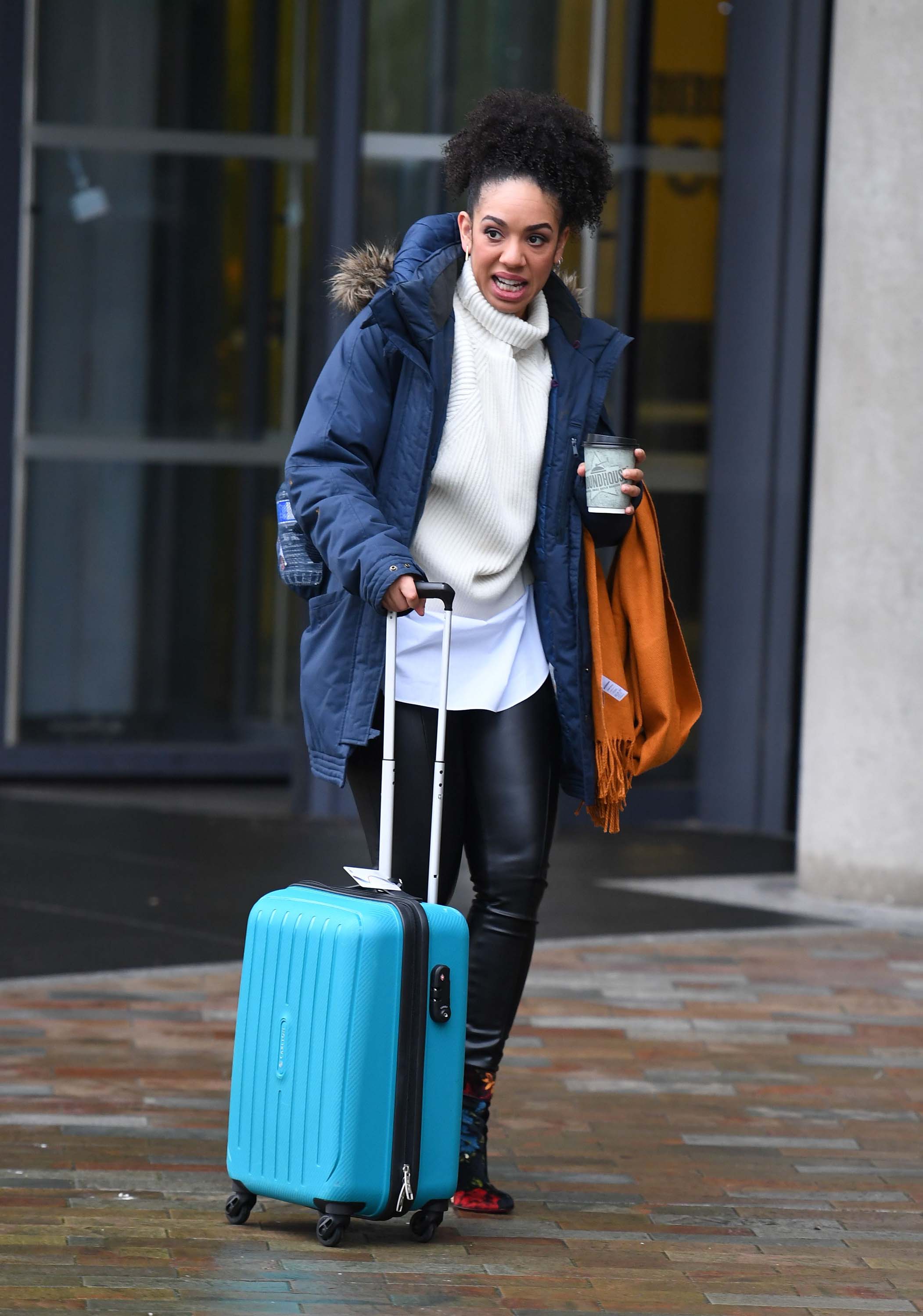 Pearl Mackie spotted leaving the BBC Breakfast Studio