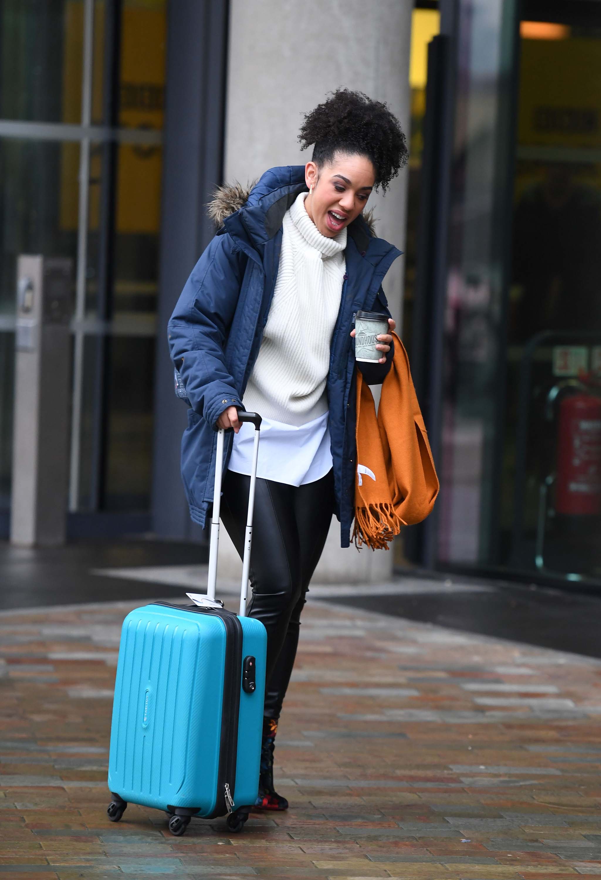 Pearl Mackie spotted leaving the BBC Breakfast Studio