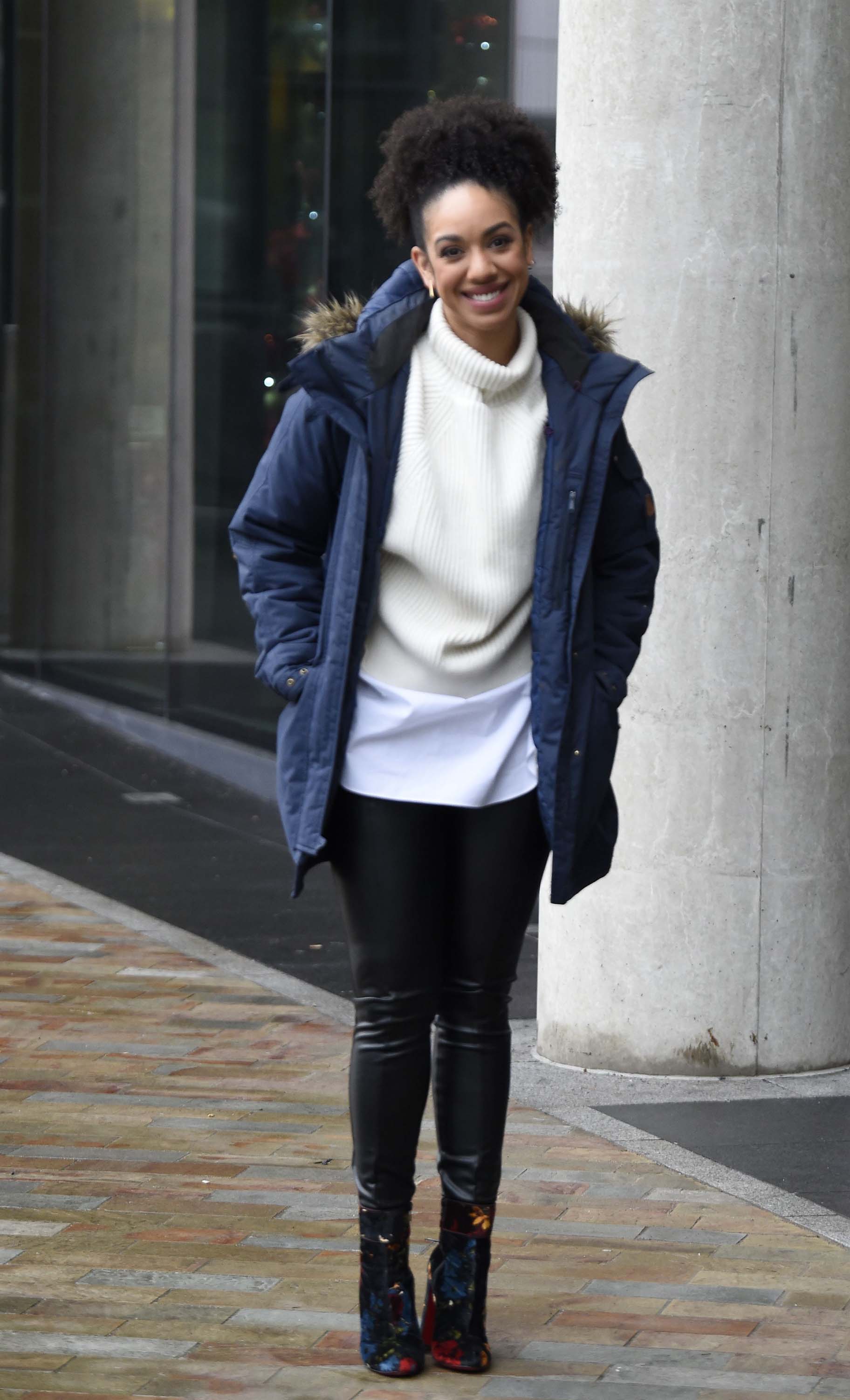 Pearl Mackie spotted leaving the BBC Breakfast Studio