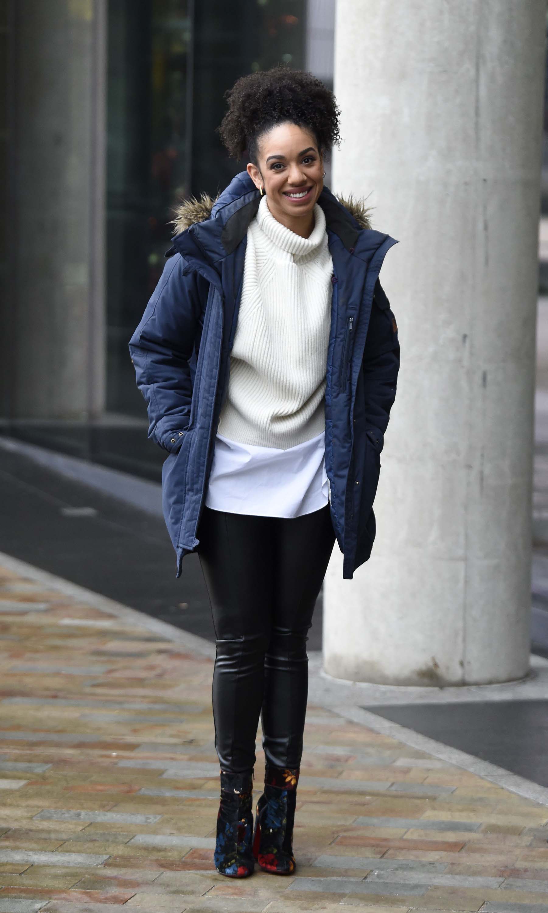 Pearl Mackie spotted leaving the BBC Breakfast Studio