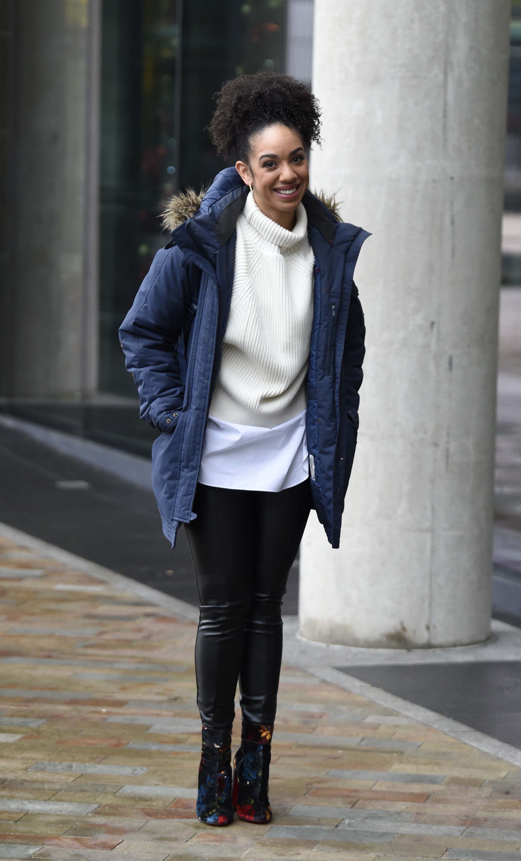 Pearl Mackie spotted leaving the BBC Breakfast Studio