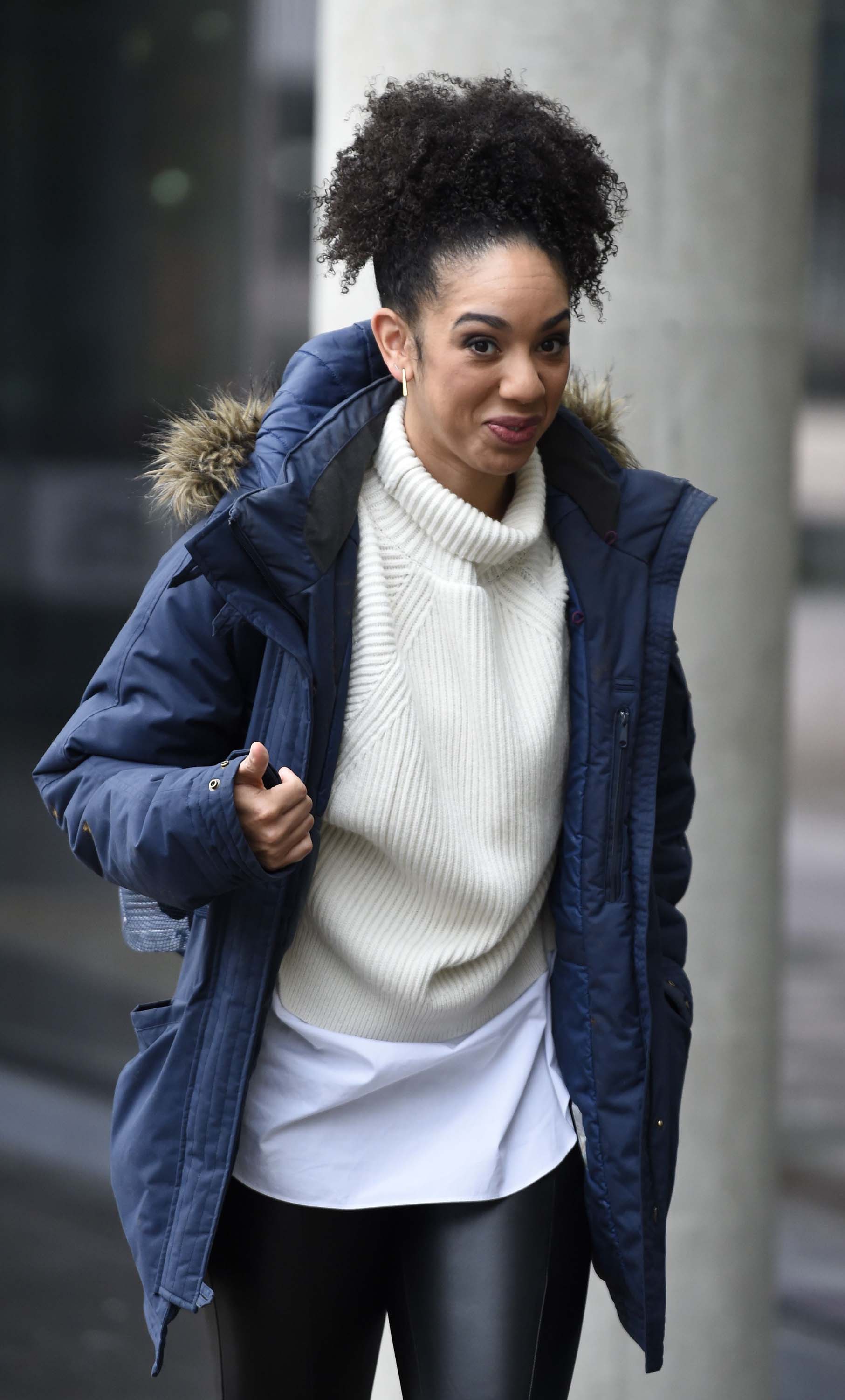 Pearl Mackie spotted leaving the BBC Breakfast Studio