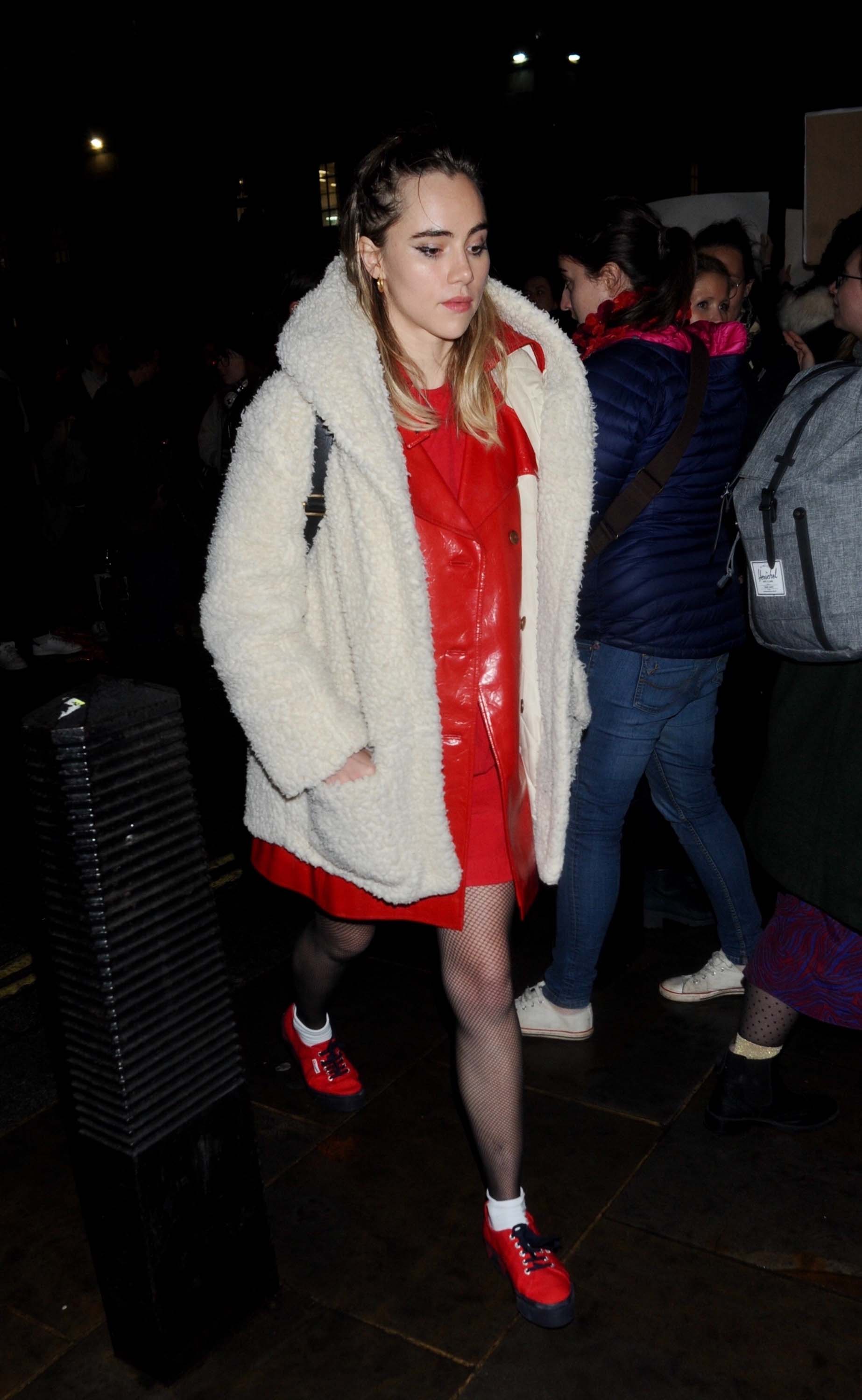 Suki Waterhouse attends #FreePeriods Protest