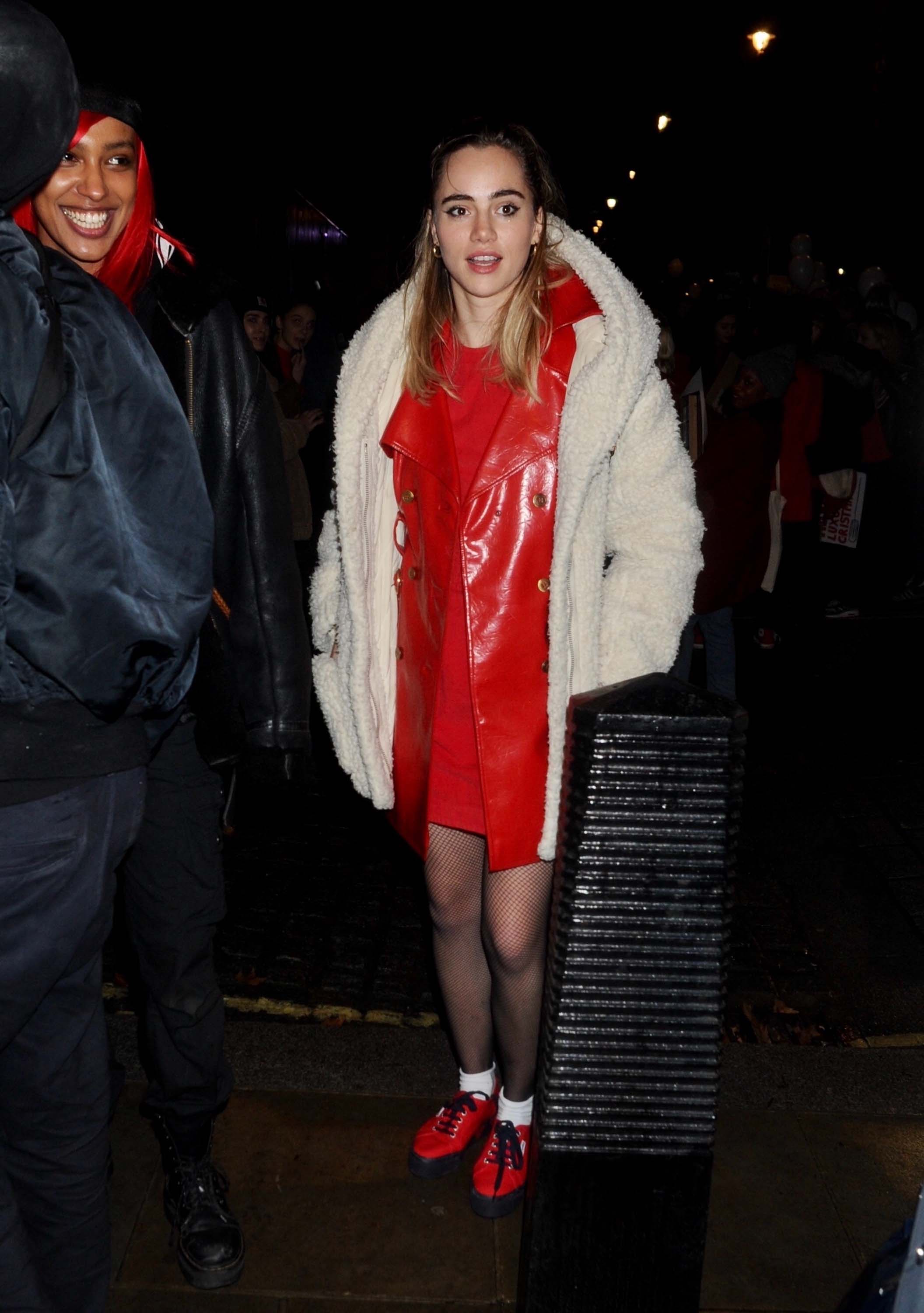 Suki Waterhouse attends #FreePeriods Protest