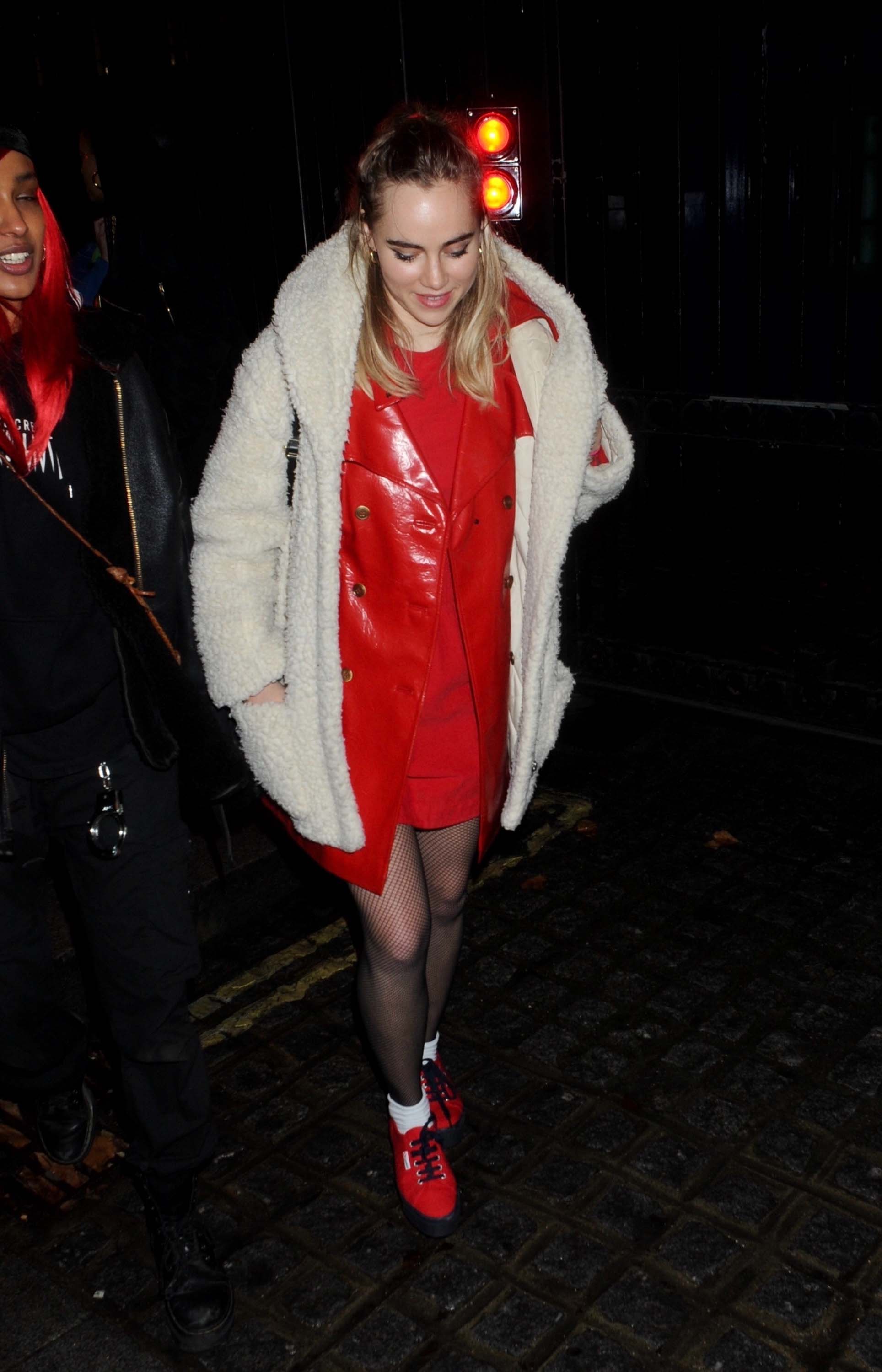 Suki Waterhouse attends #FreePeriods Protest