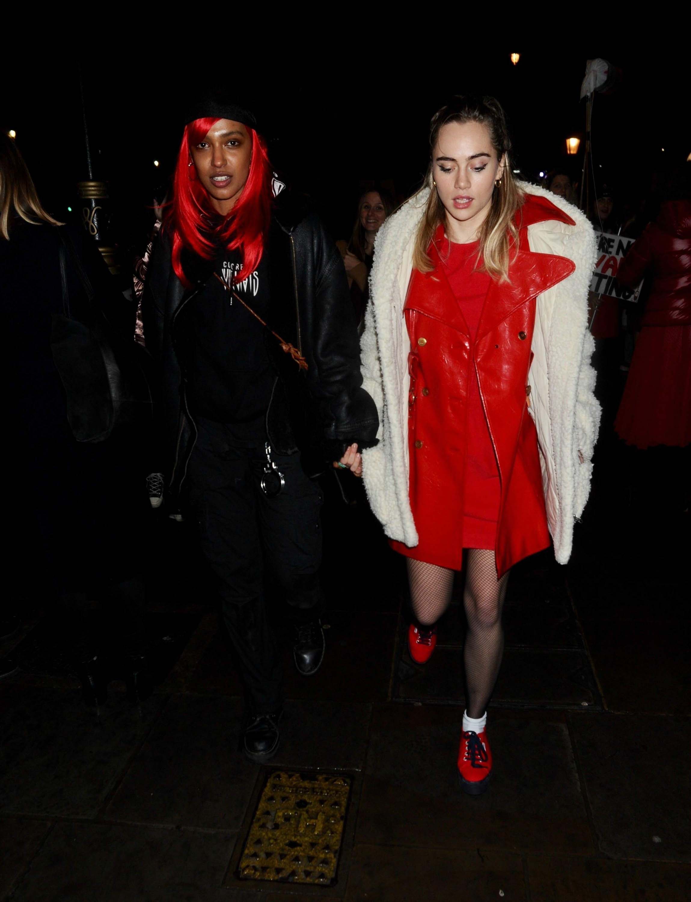 Suki Waterhouse attends #FreePeriods Protest