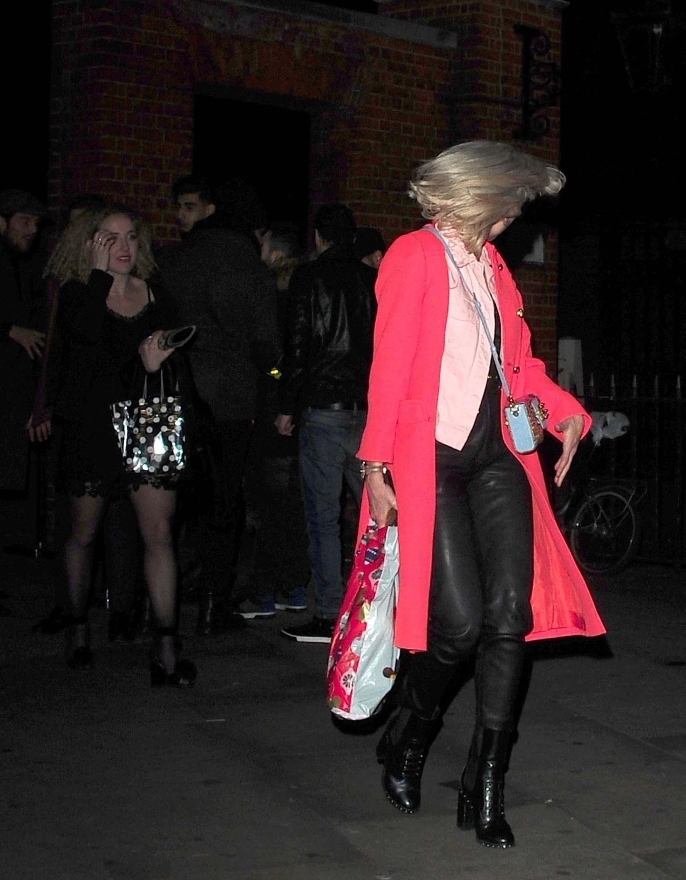 Pixie Lott leaving Mahiki in London