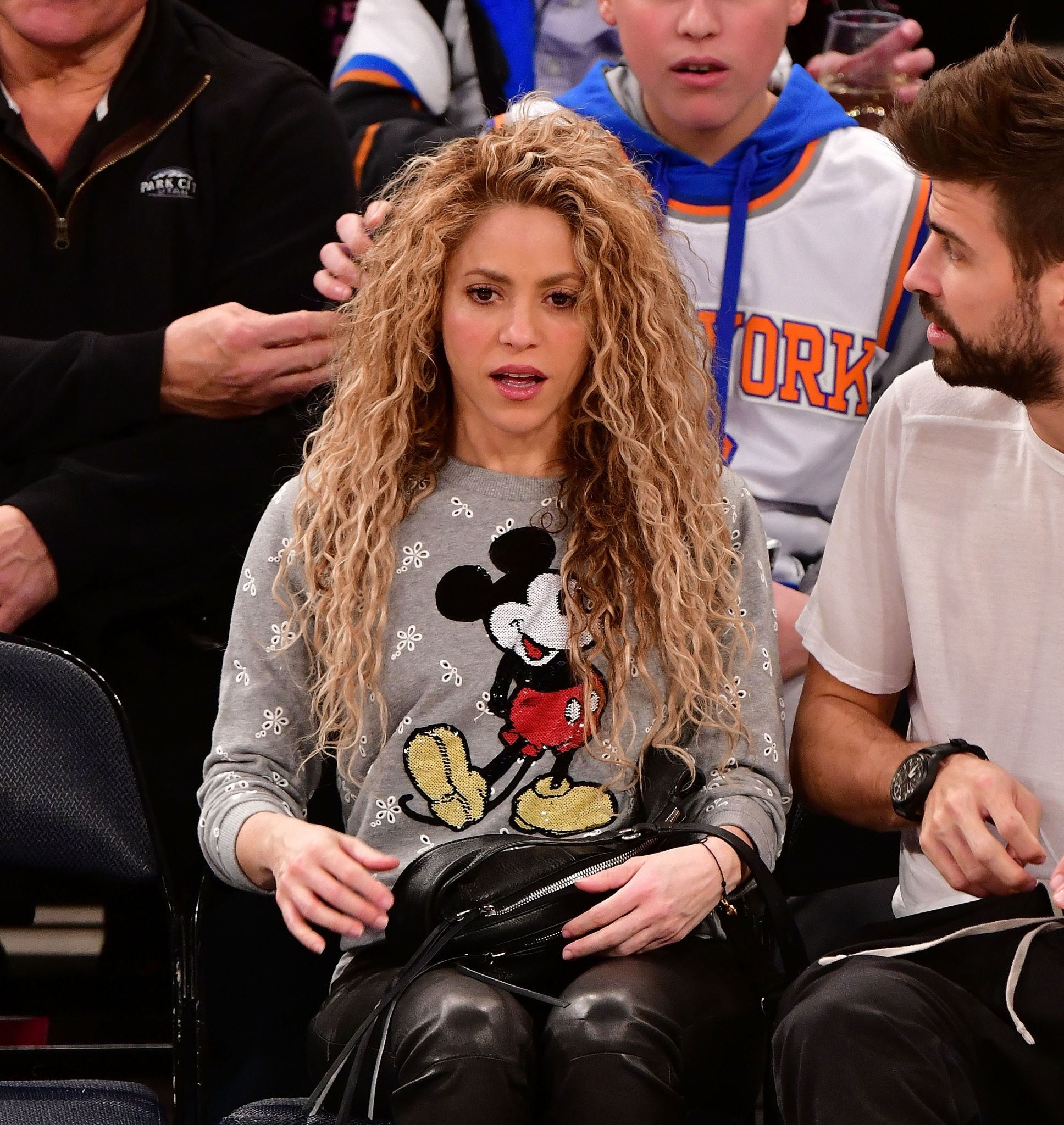 Shakira attends the New York Knicks Vs Philadelphia 76ers game