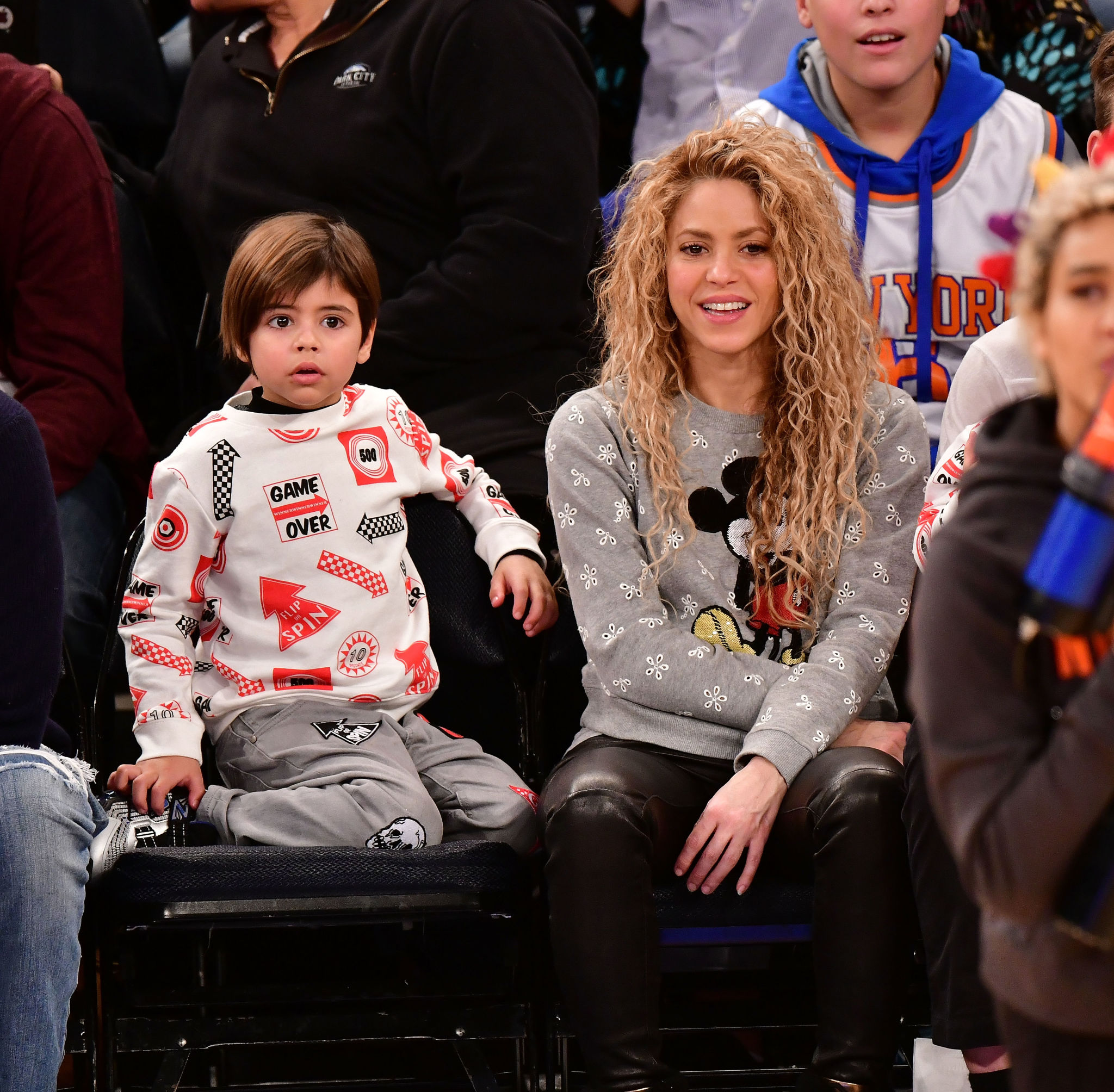 Shakira attends the New York Knicks Vs Philadelphia 76ers game