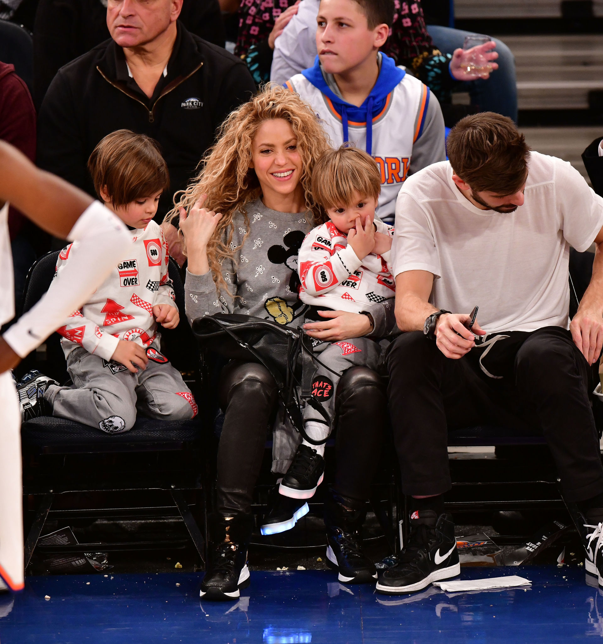 Shakira attends the New York Knicks Vs Philadelphia 76ers game