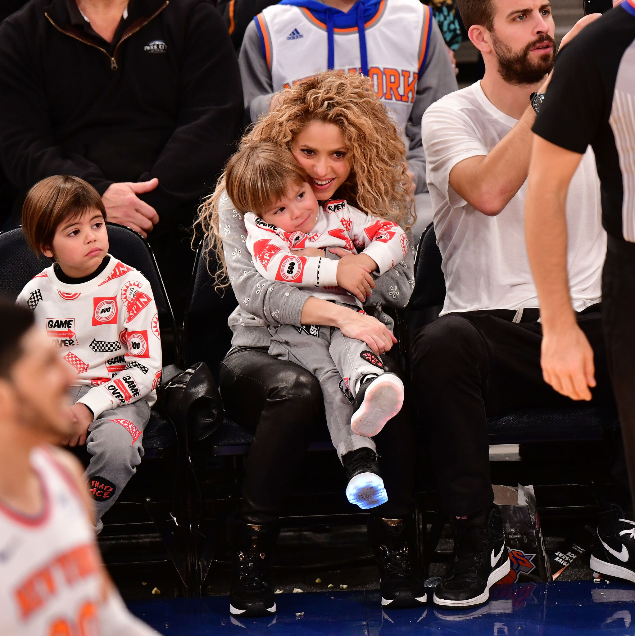 Shakira attends the New York Knicks Vs Philadelphia 76ers game