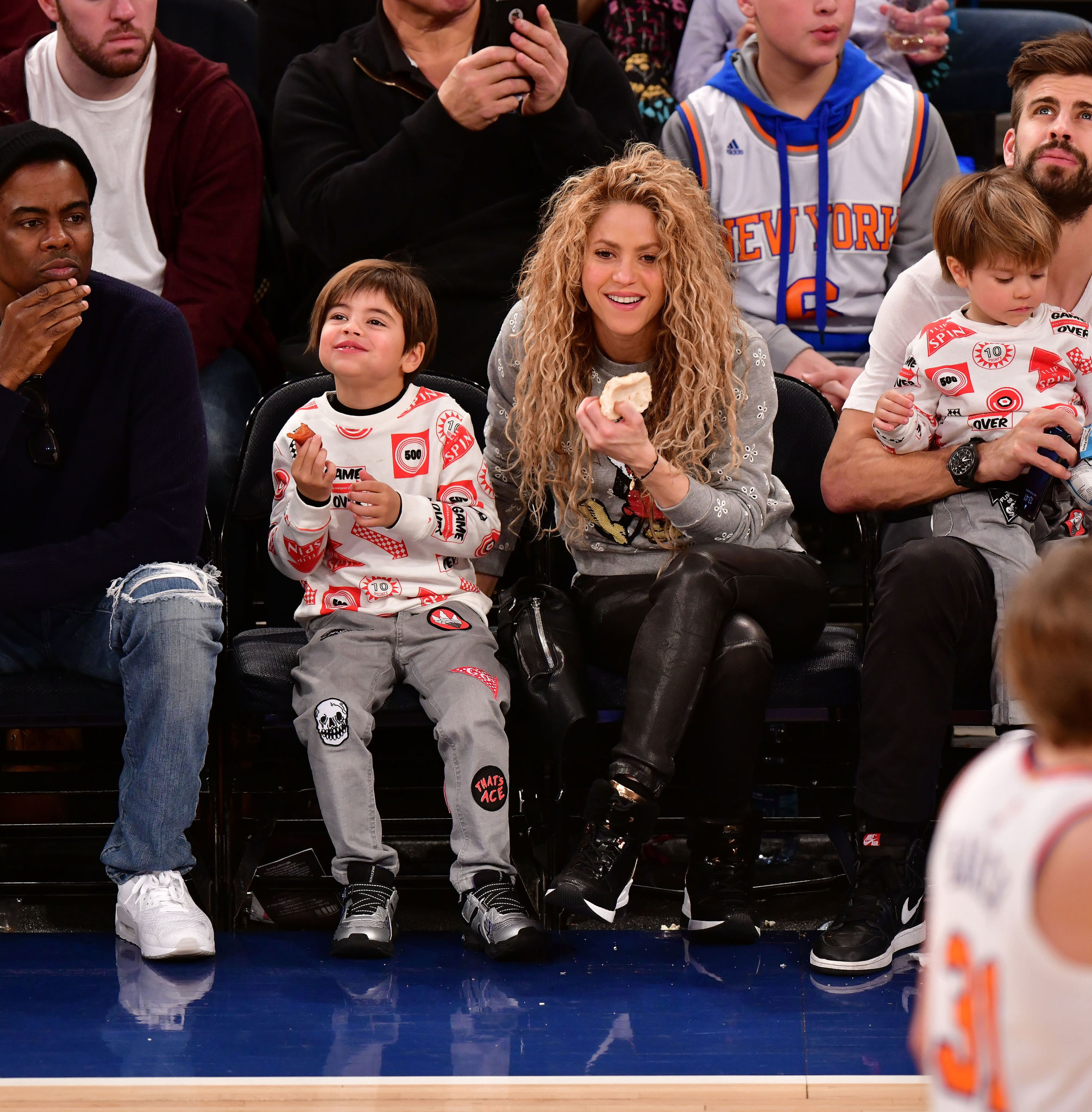 Shakira attends the New York Knicks Vs Philadelphia 76ers game