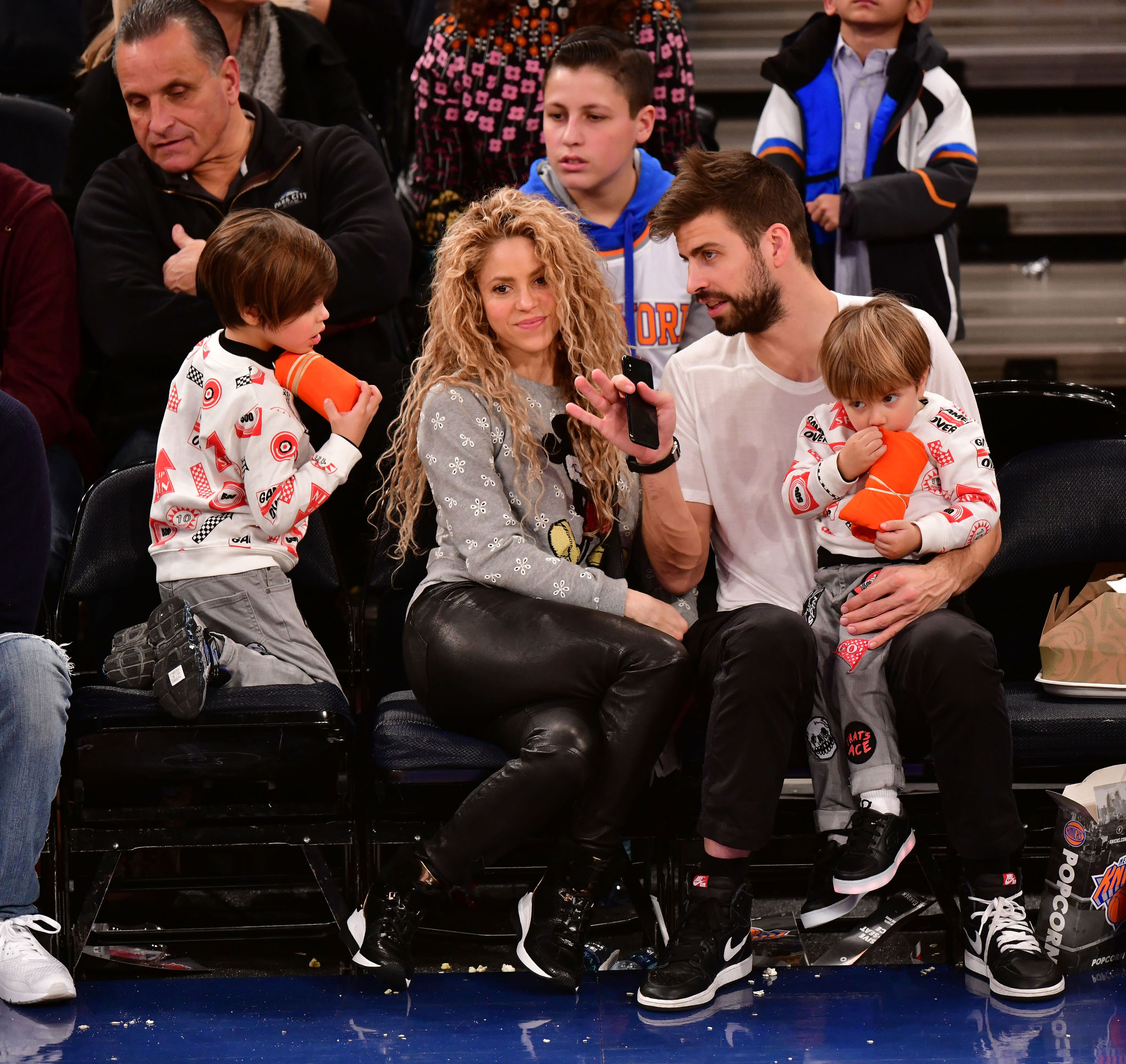 Shakira attends the New York Knicks Vs Philadelphia 76ers game