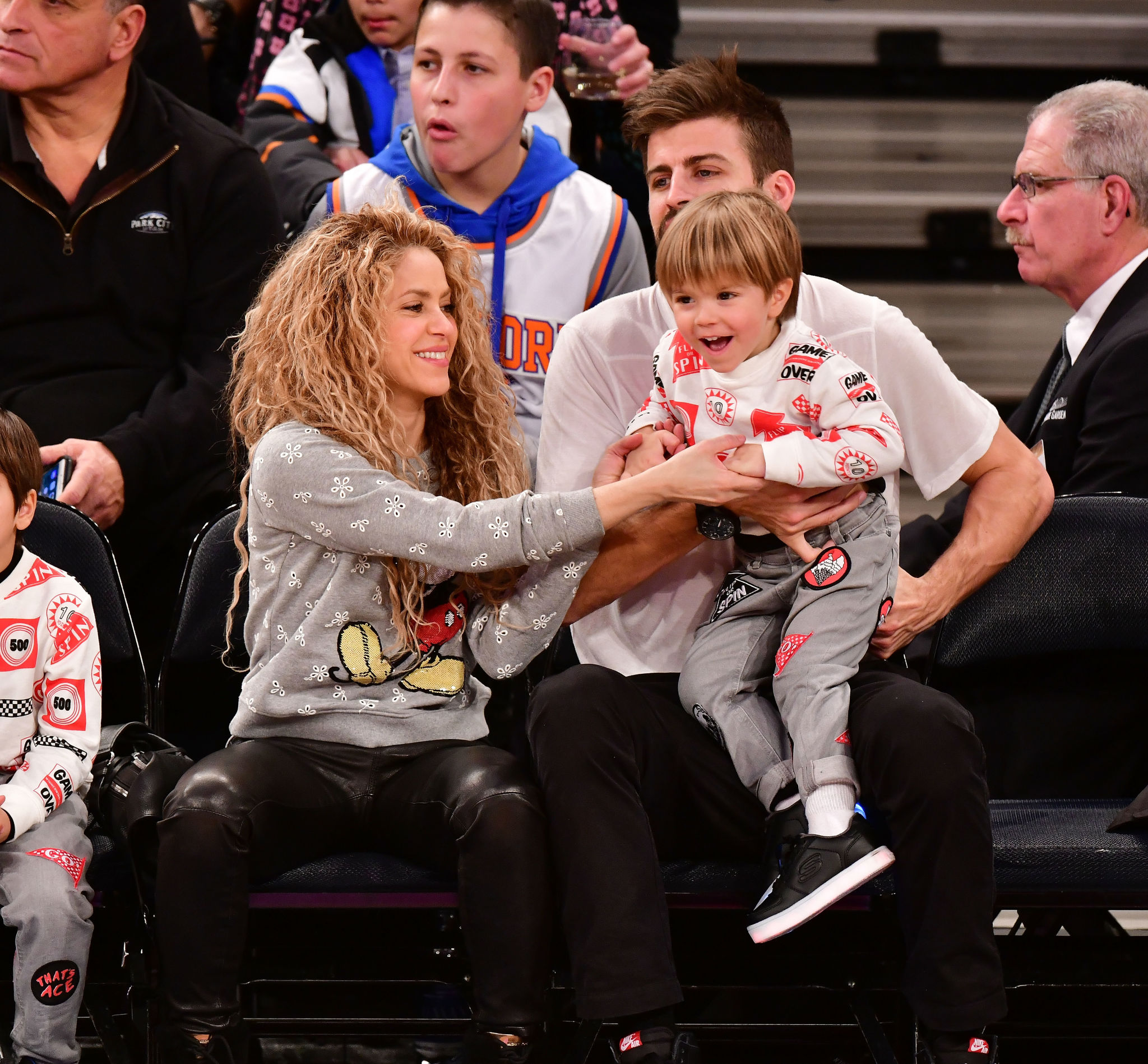 Shakira attends the New York Knicks Vs Philadelphia 76ers game