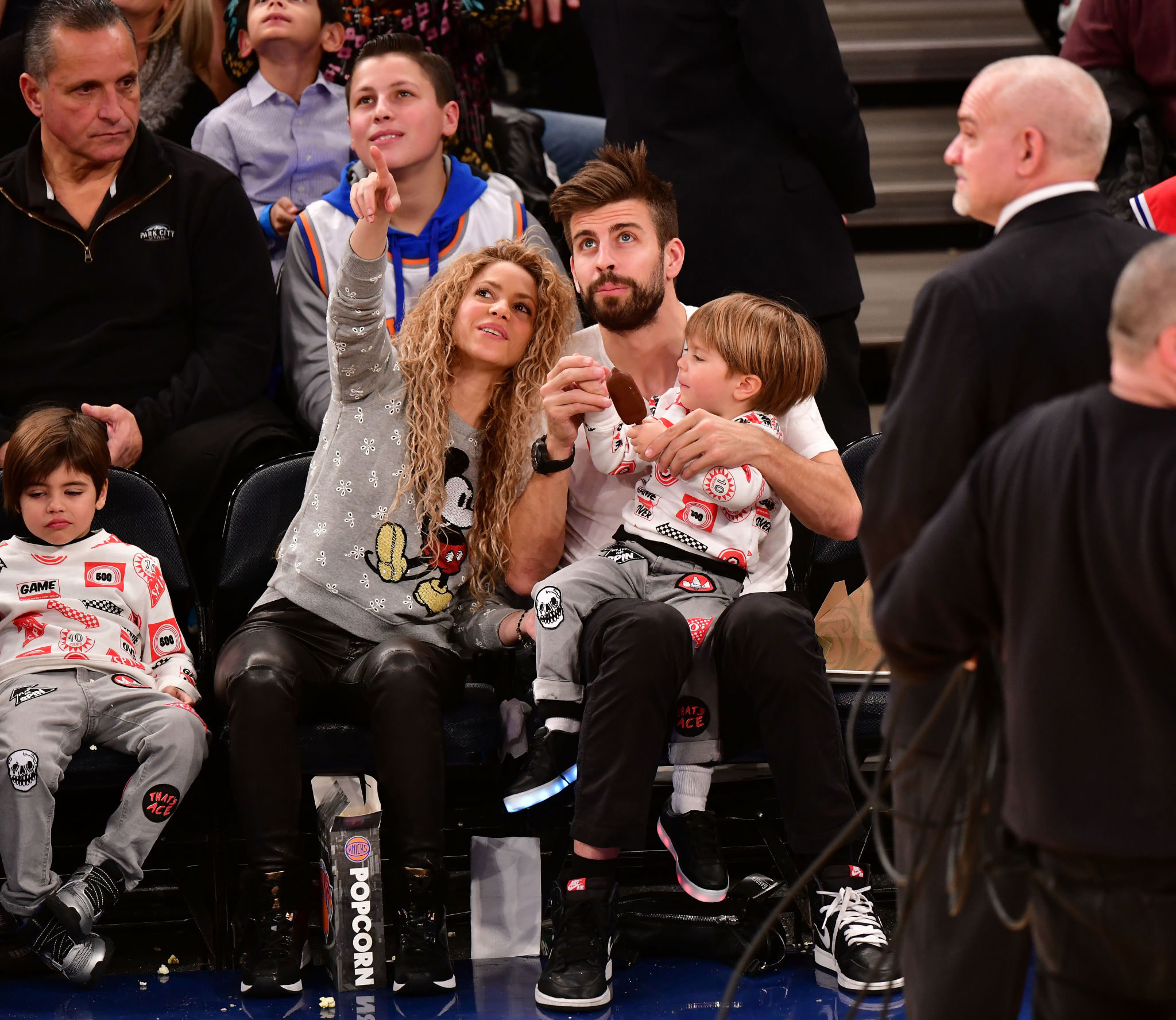 Shakira attends the New York Knicks Vs Philadelphia 76ers game