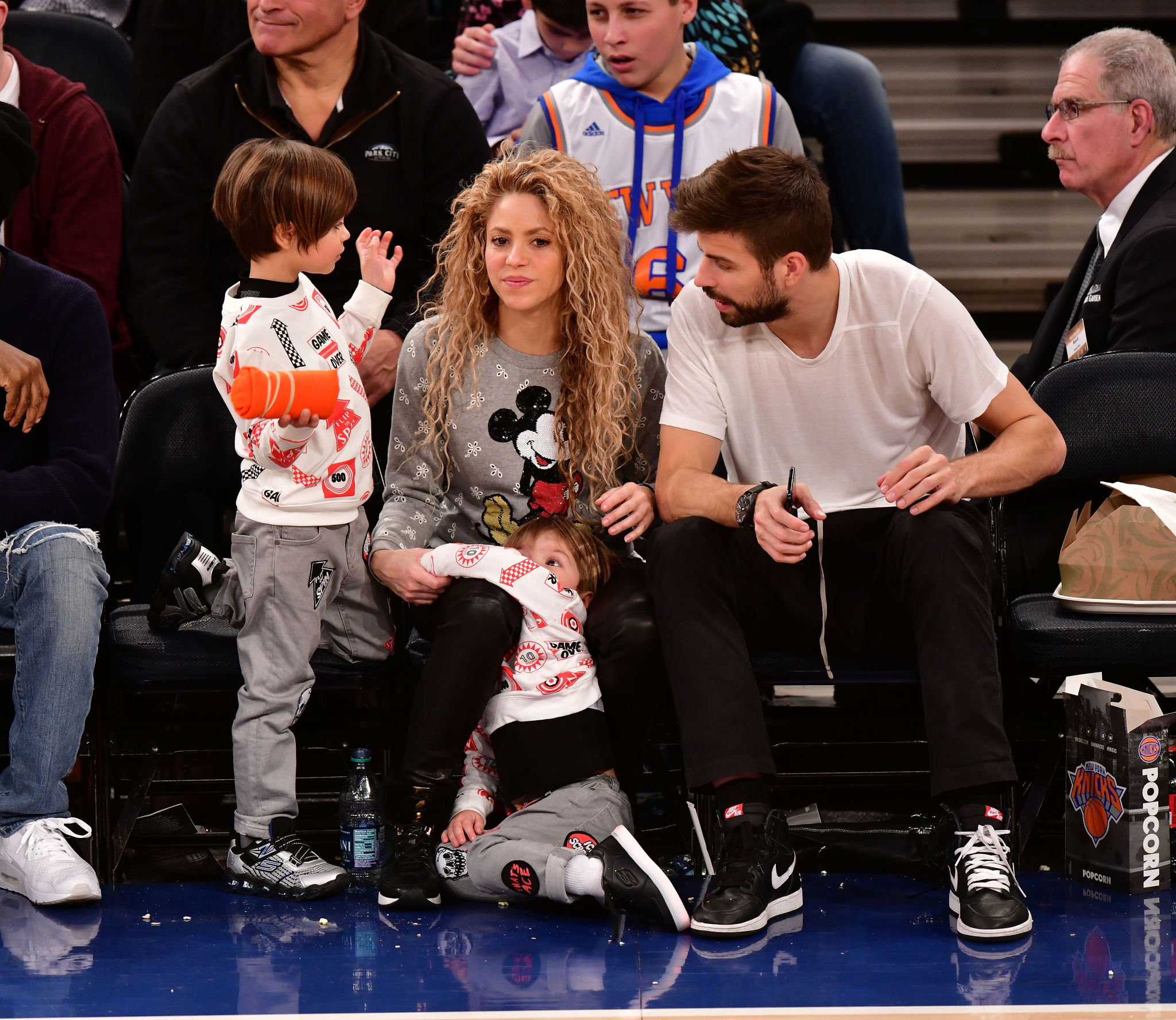 Shakira attends the New York Knicks Vs Philadelphia 76ers game