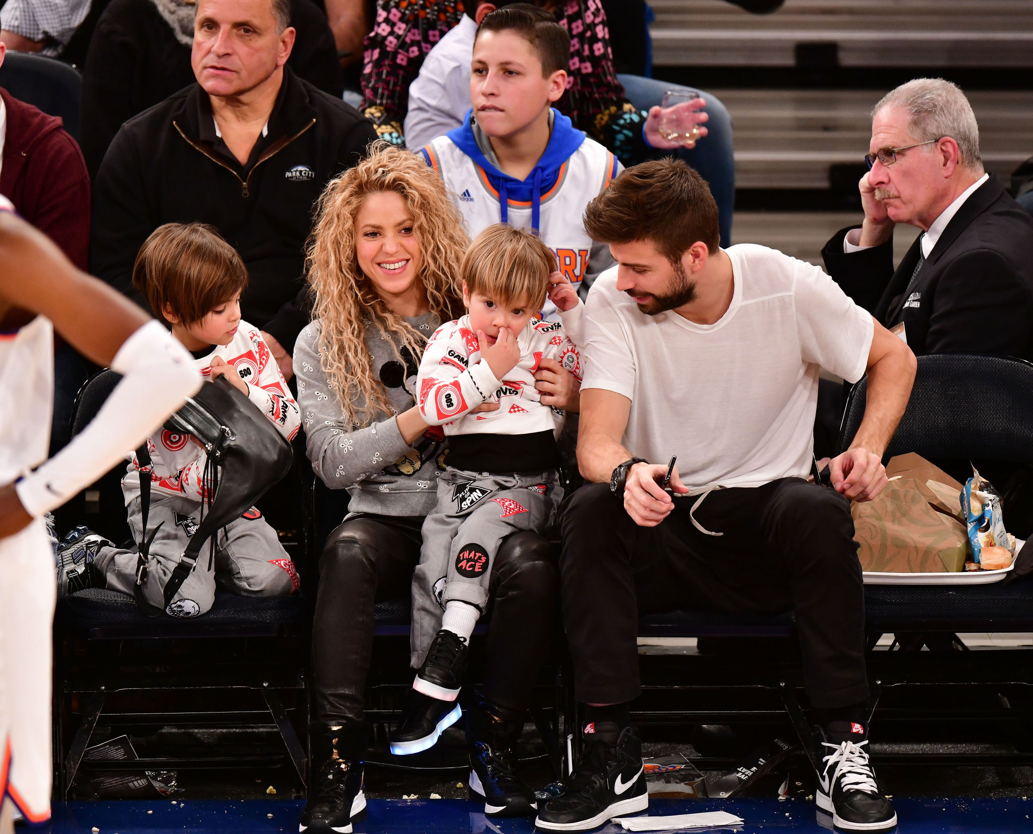 Shakira attends the New York Knicks Vs Philadelphia 76ers game