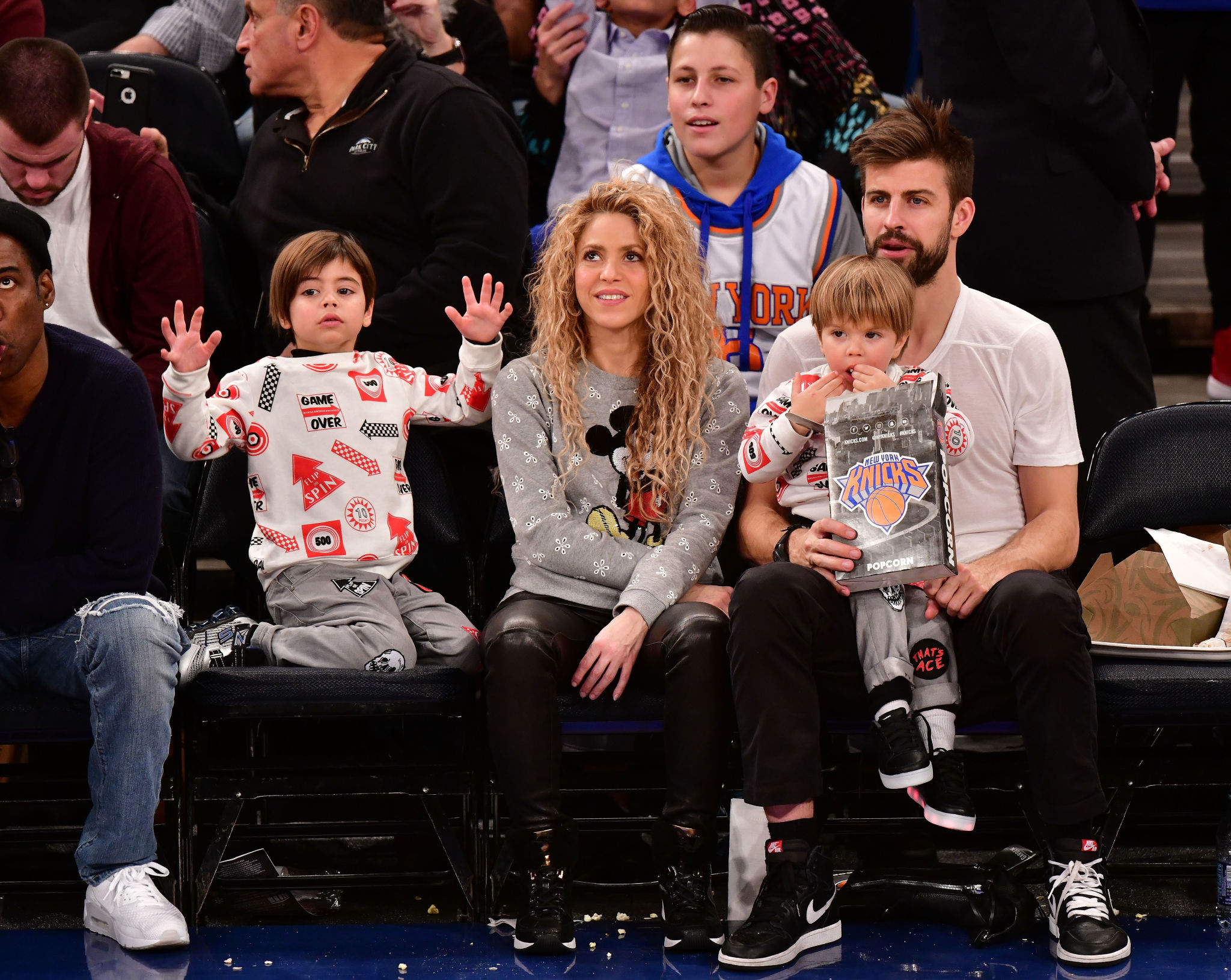 Shakira attends the New York Knicks Vs Philadelphia 76ers game