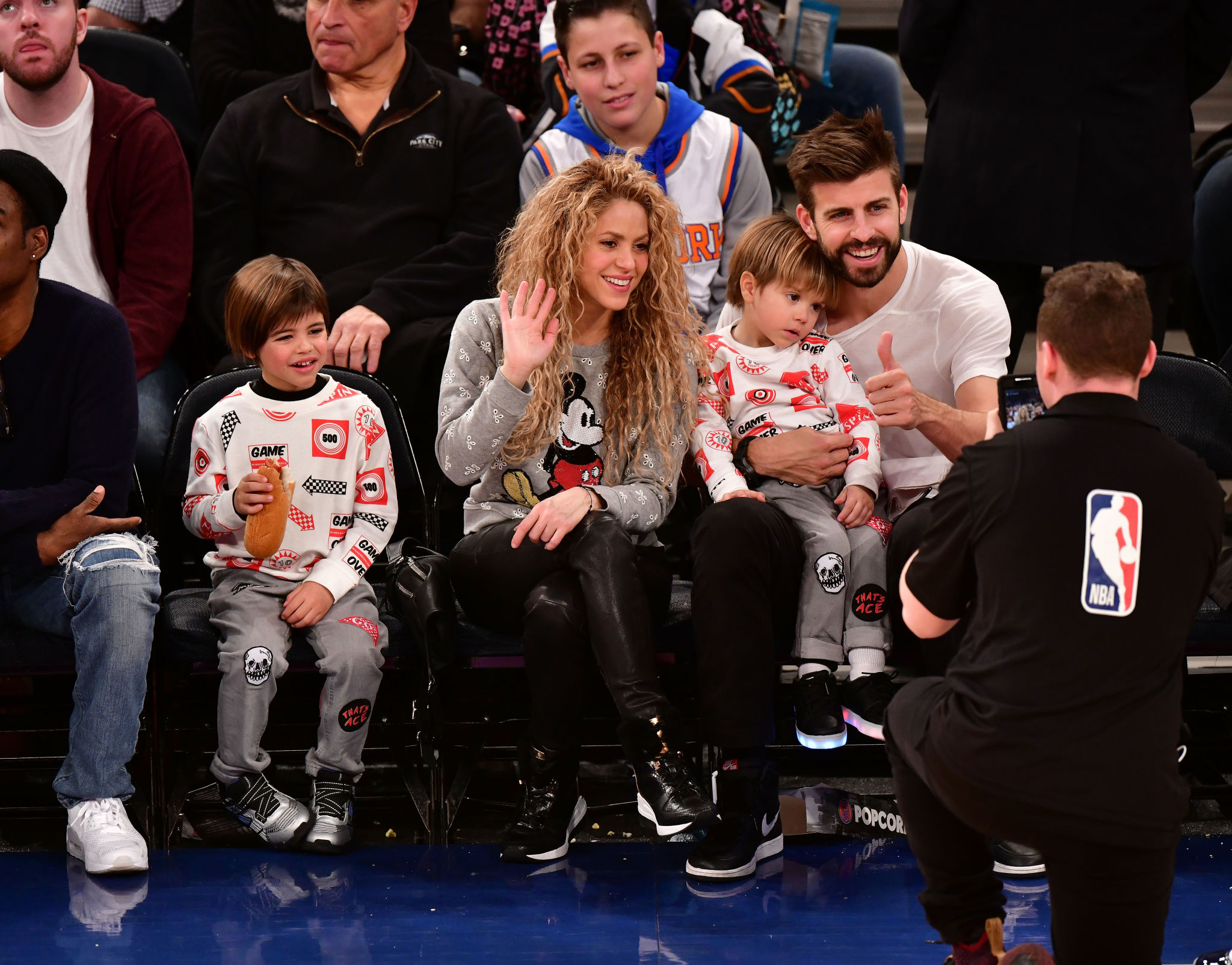 Shakira attends the New York Knicks Vs Philadelphia 76ers game