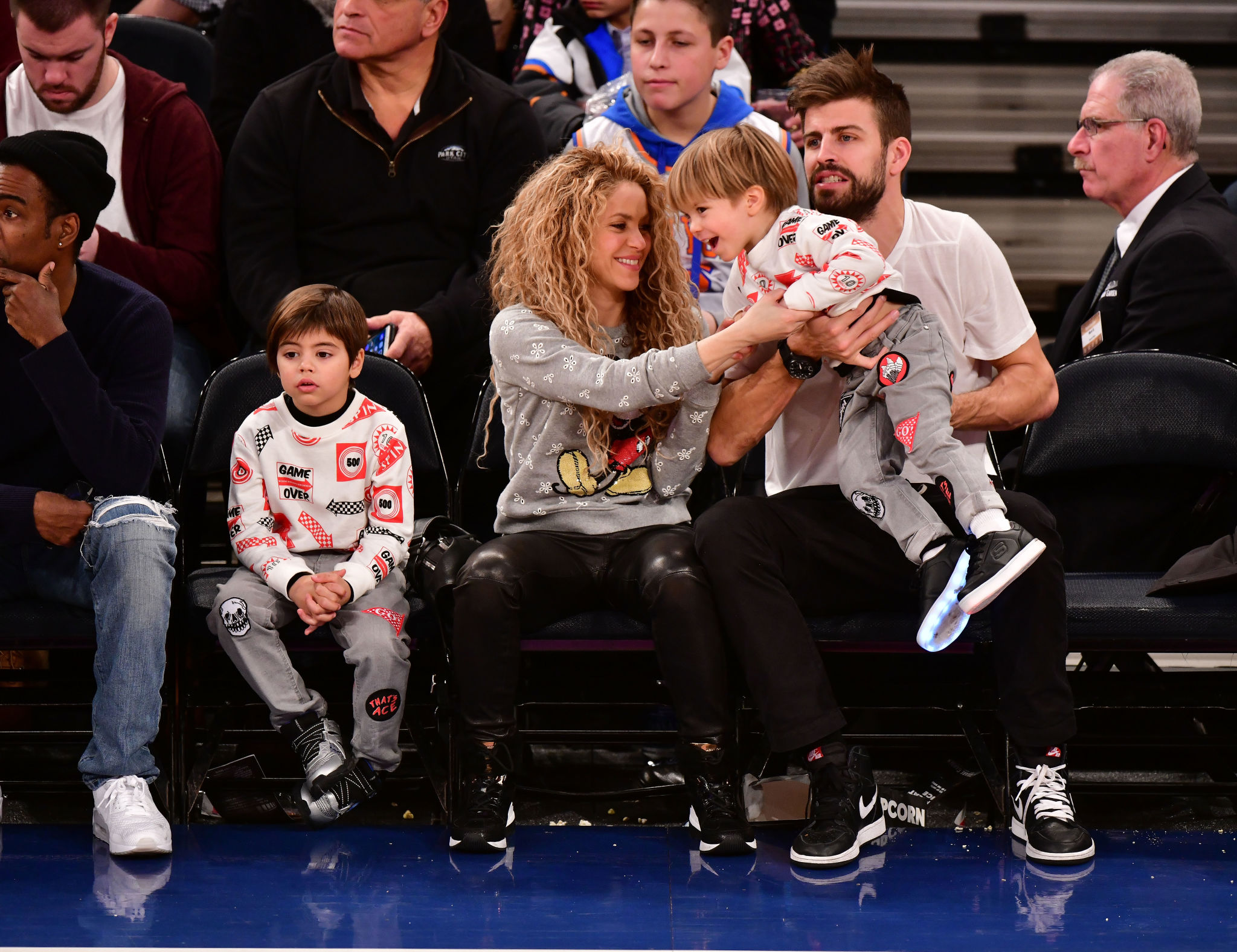 Shakira attends the New York Knicks Vs Philadelphia 76ers game