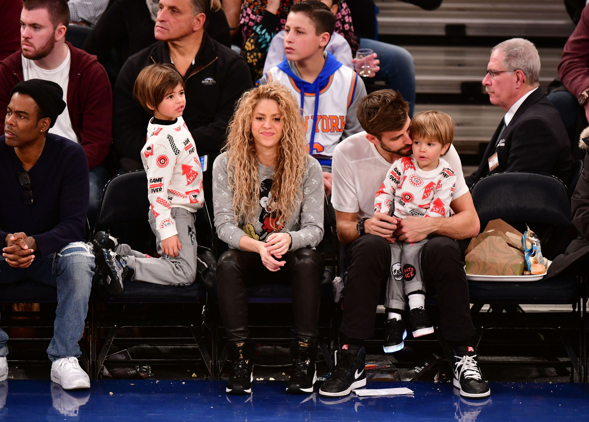 Shakira attends the New York Knicks Vs Philadelphia 76ers game