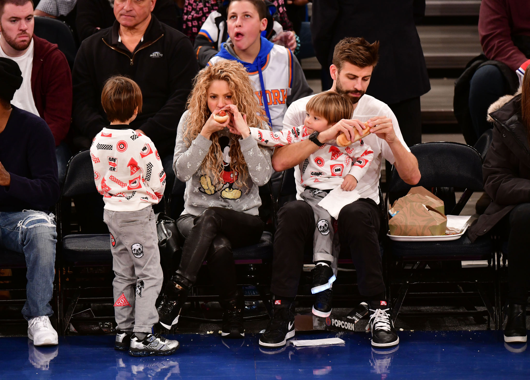 Shakira attends the New York Knicks Vs Philadelphia 76ers game