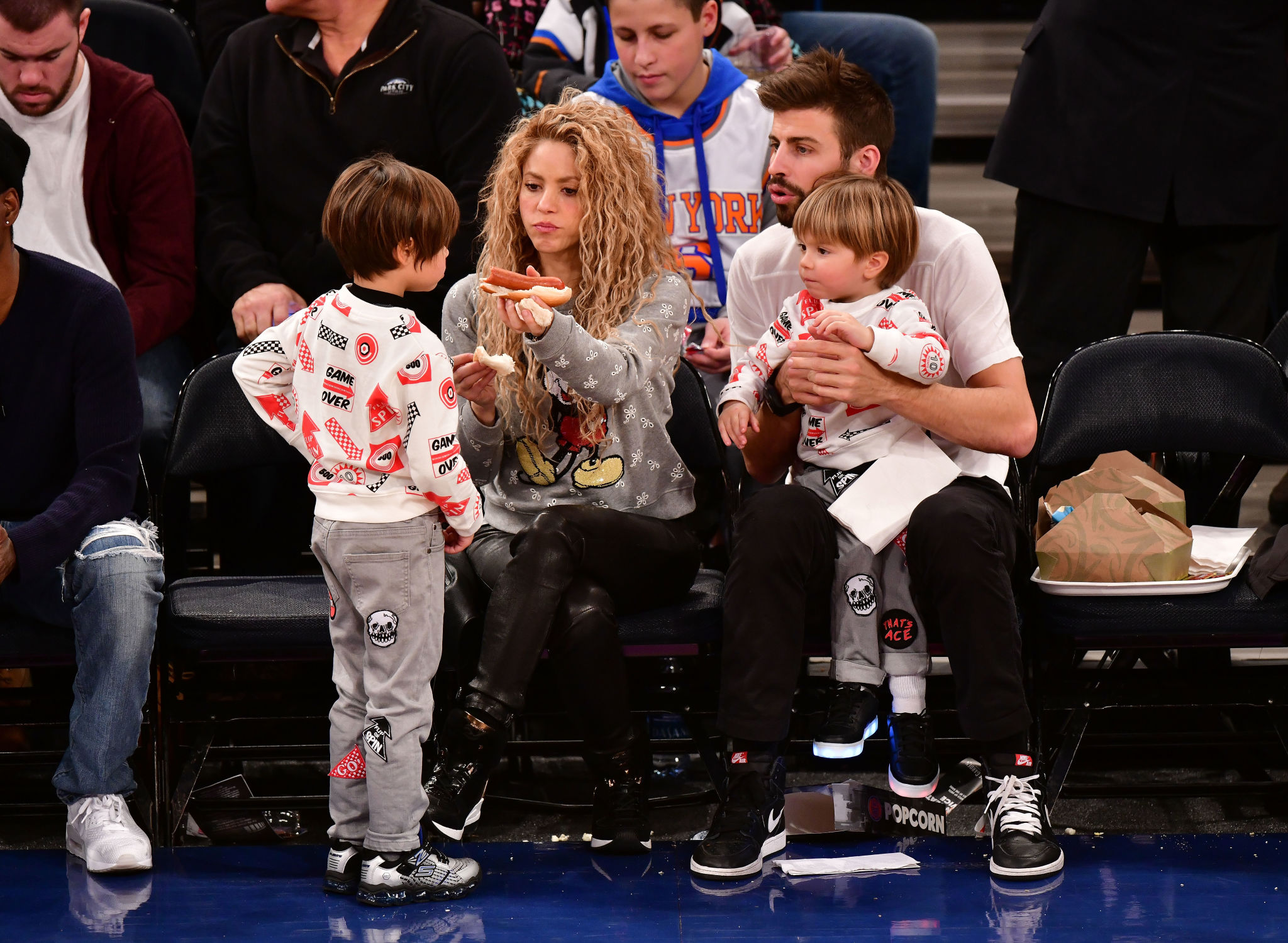 Shakira attends the New York Knicks Vs Philadelphia 76ers game