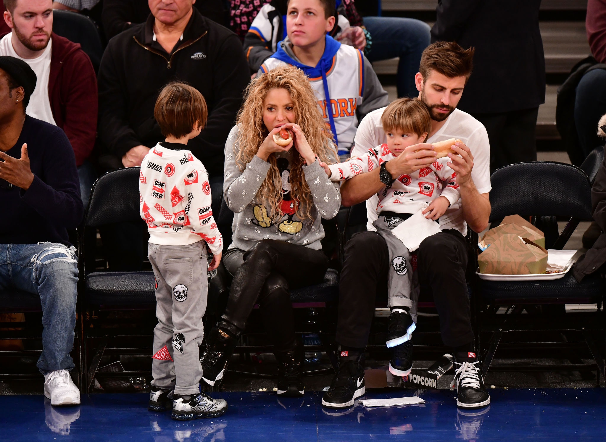 Shakira attends the New York Knicks Vs Philadelphia 76ers game