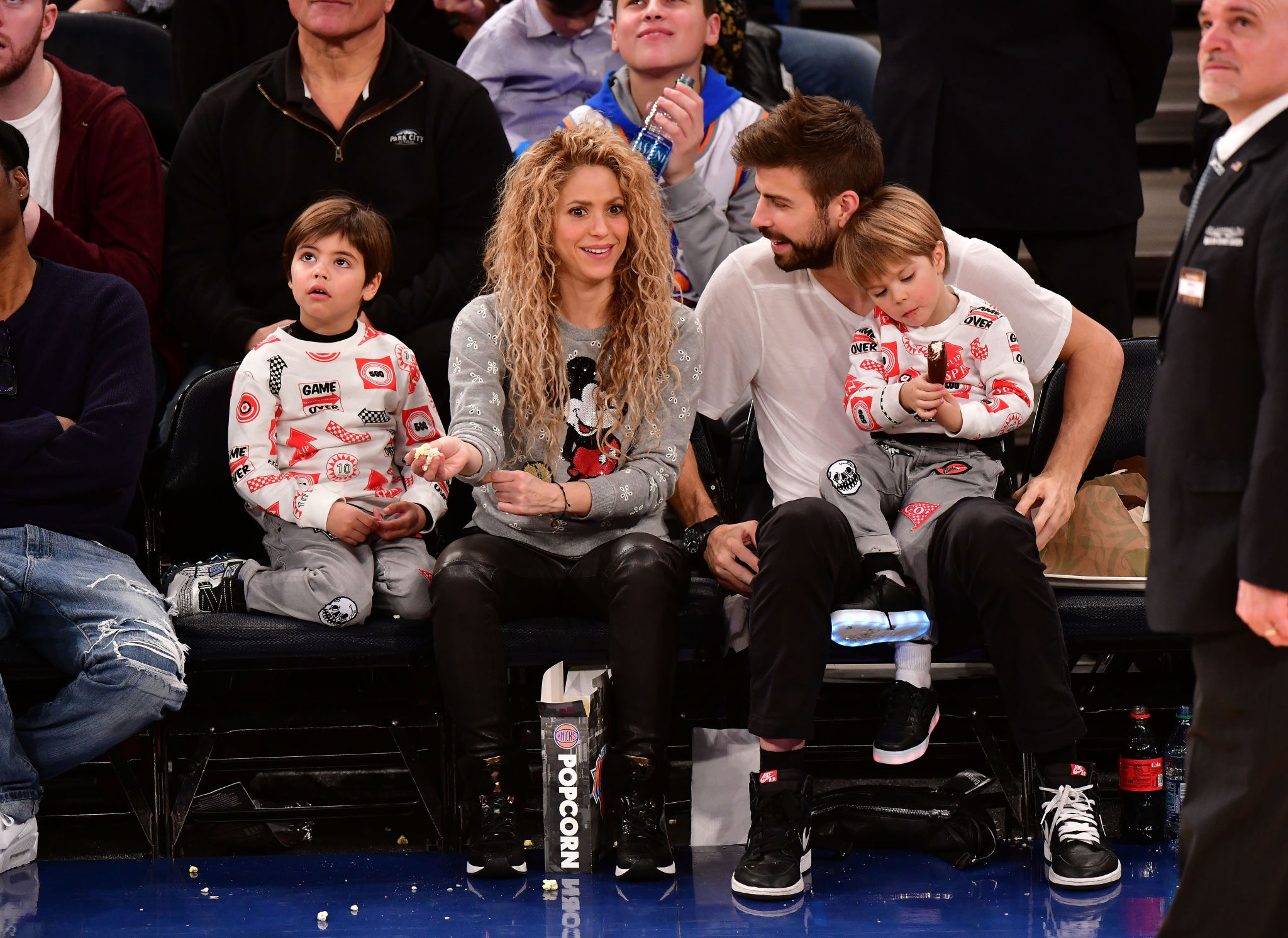 Shakira attends the New York Knicks Vs Philadelphia 76ers game