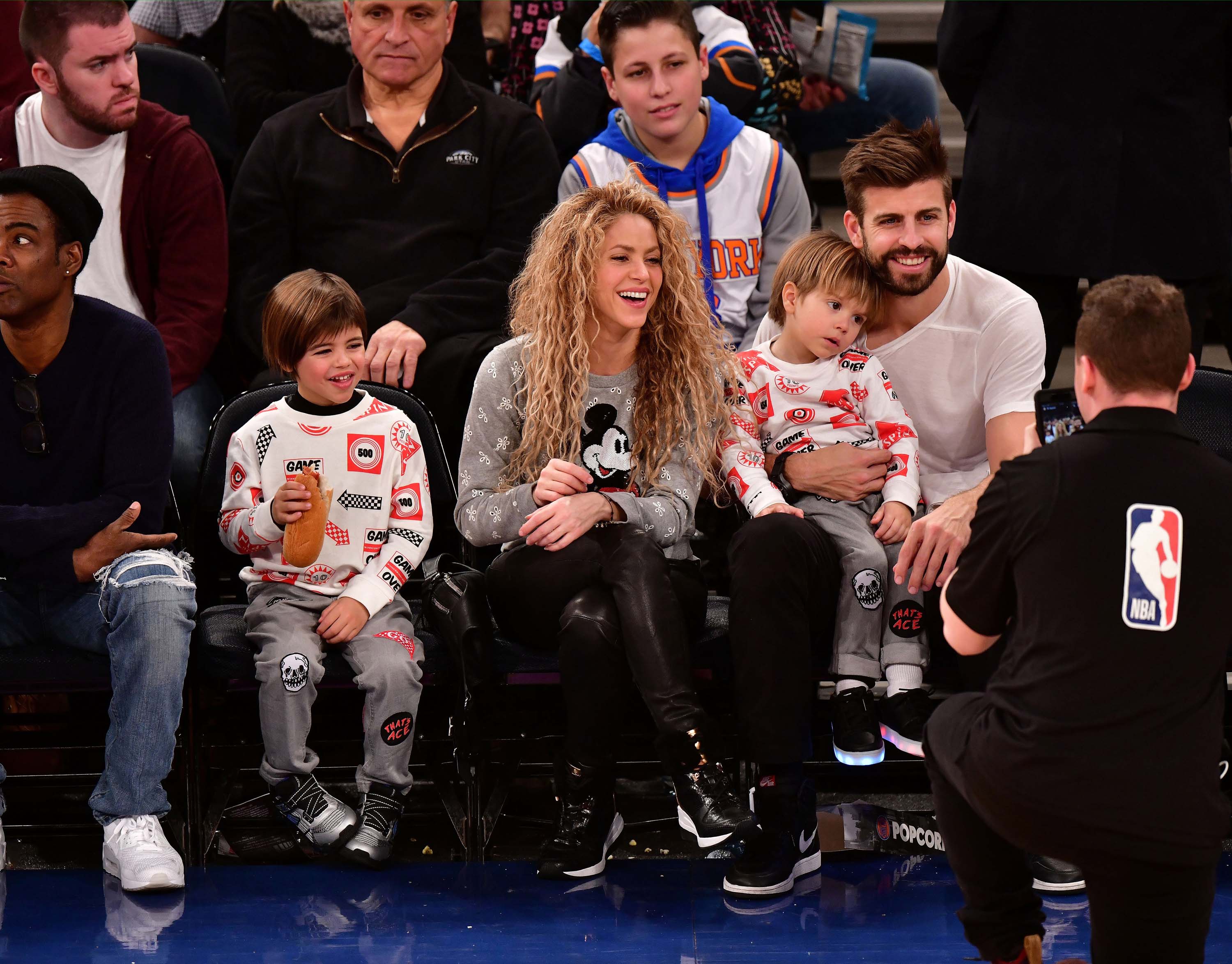 Shakira attends the New York Knicks Vs Philadelphia 76ers game