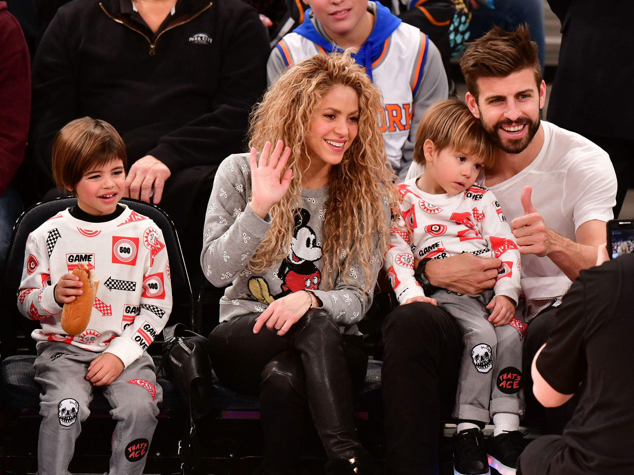 Shakira attends the New York Knicks Vs Philadelphia 76ers game