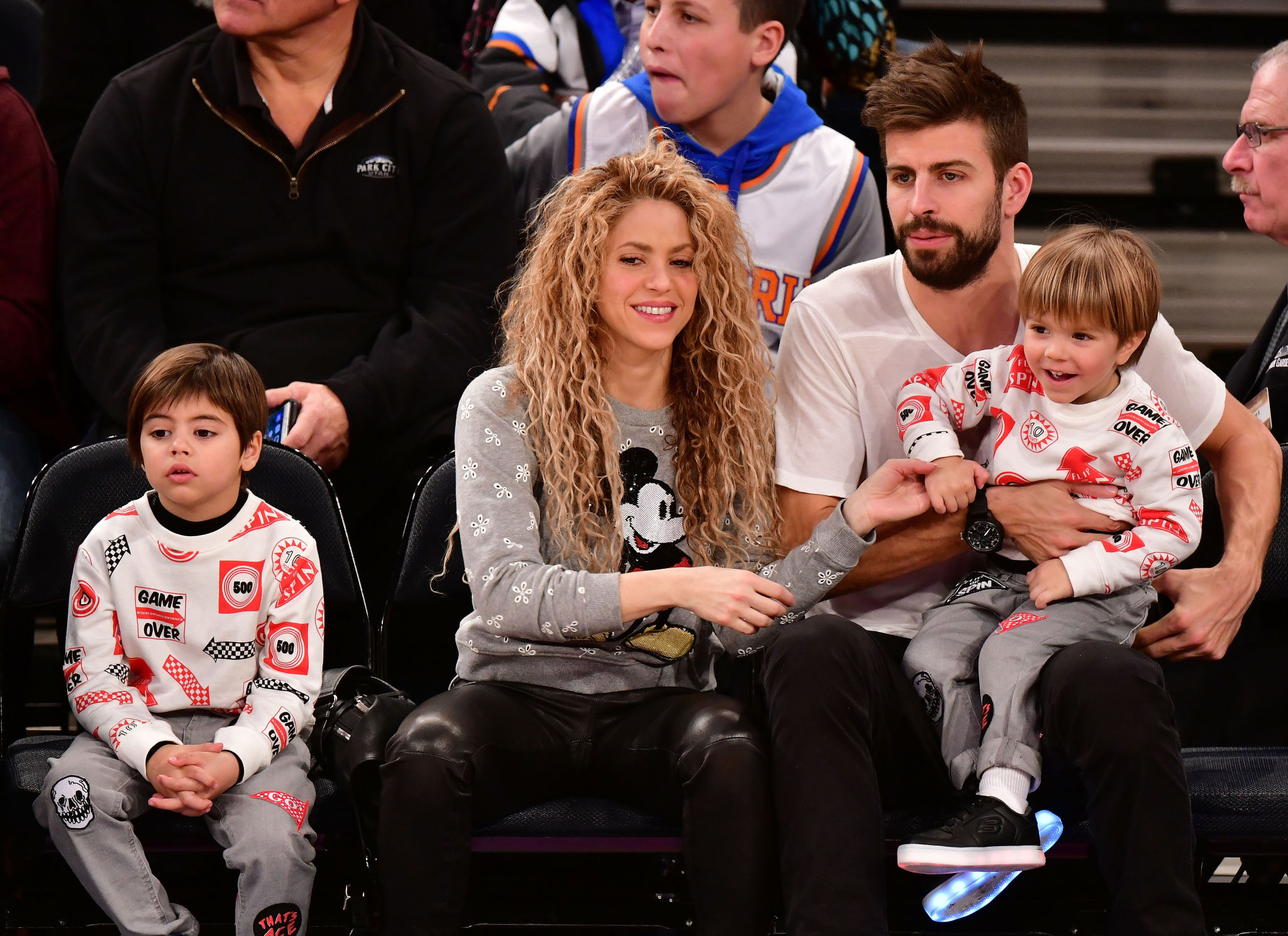 Shakira attends the New York Knicks Vs Philadelphia 76ers game