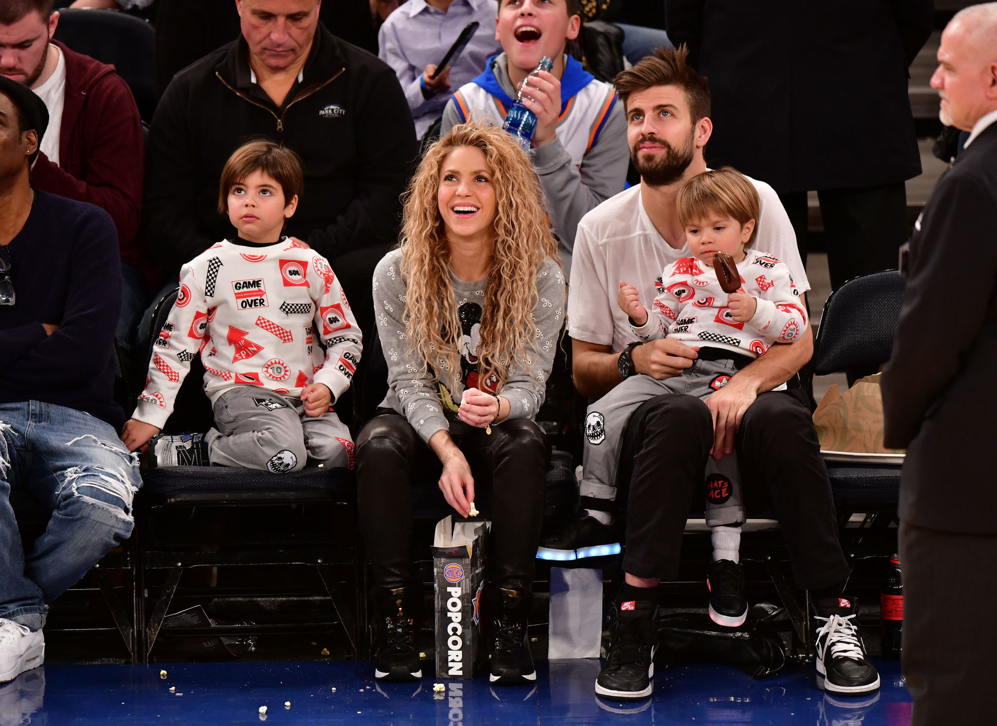 Shakira attends the New York Knicks Vs Philadelphia 76ers game