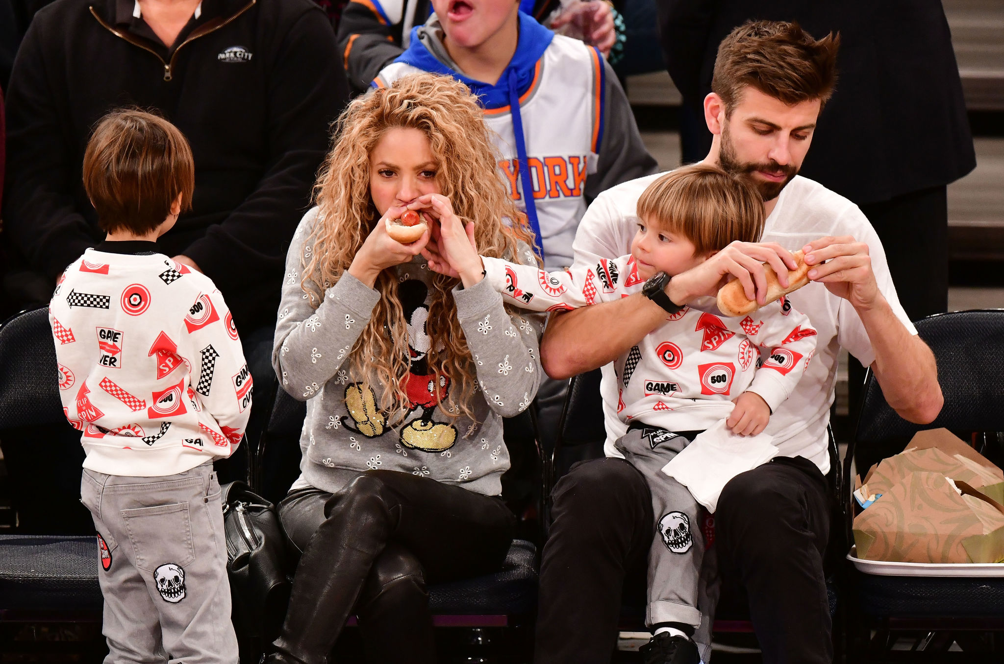 Shakira attends the New York Knicks Vs Philadelphia 76ers game