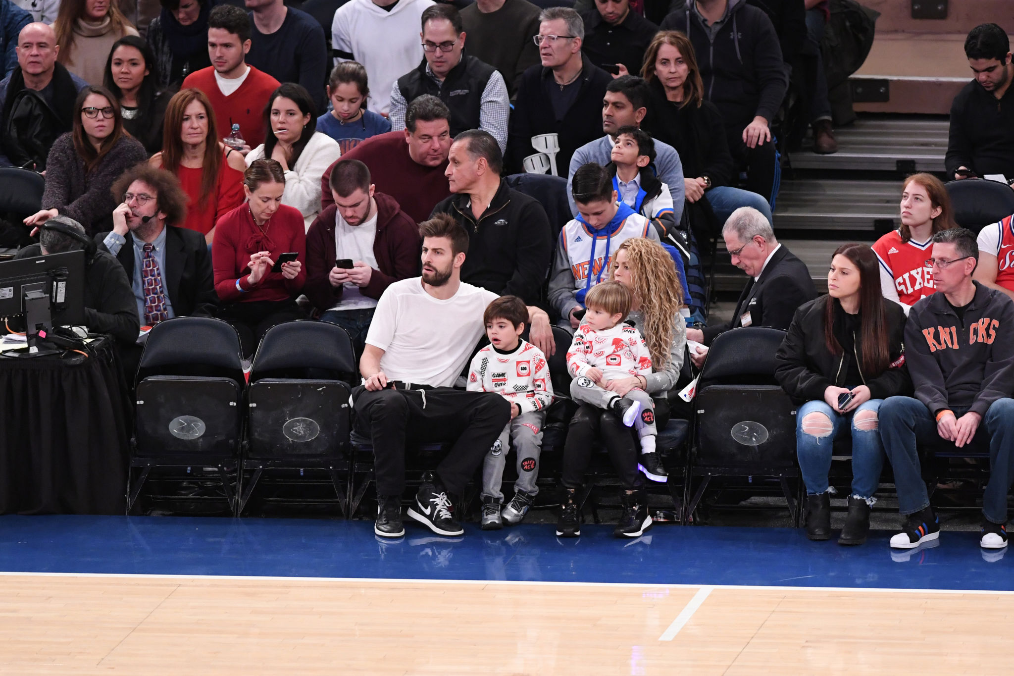 Shakira attends the New York Knicks Vs Philadelphia 76ers game