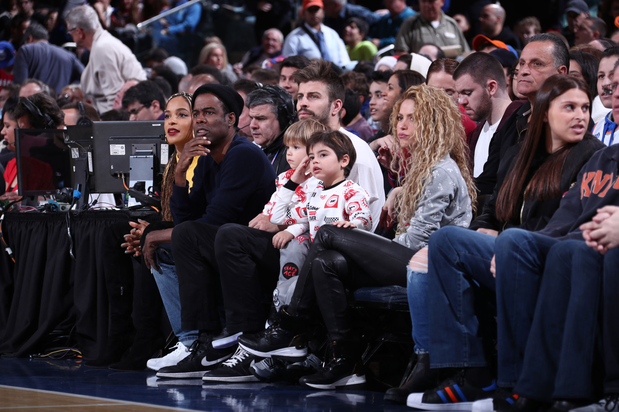 Shakira attends the New York Knicks Vs Philadelphia 76ers game