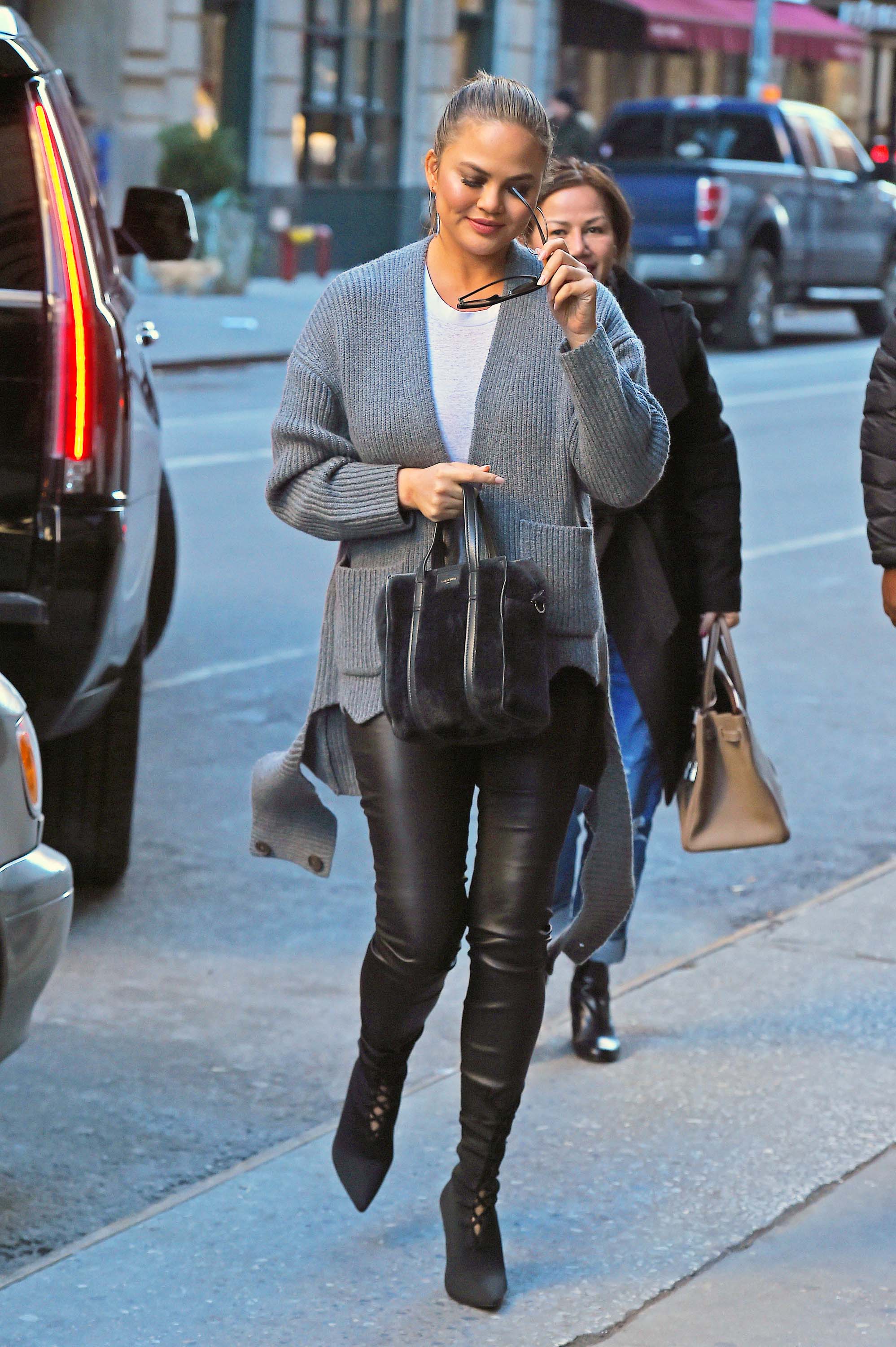 Chrissy Teigen out in NYC