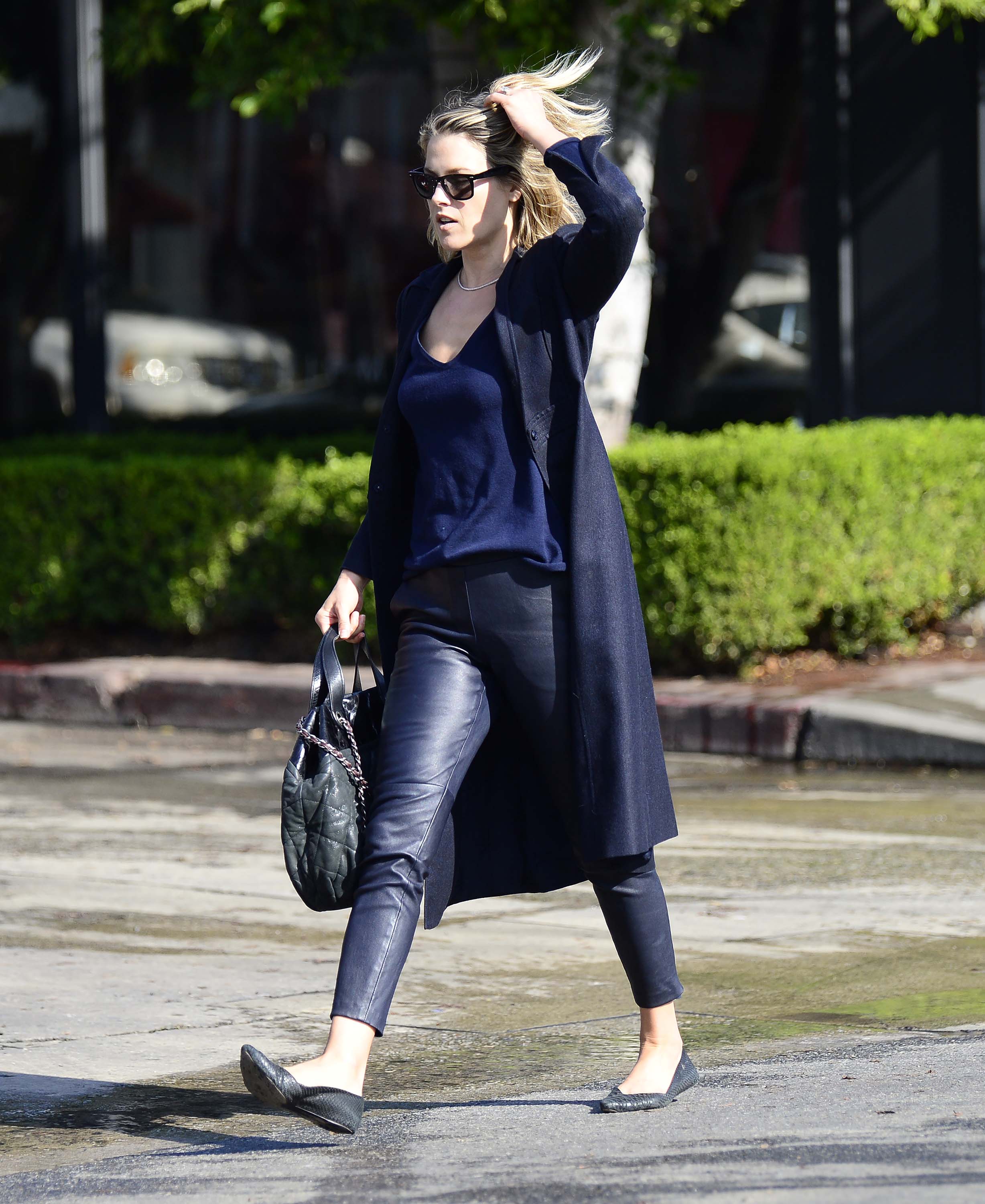 Ali Larter exiting a salon in LA