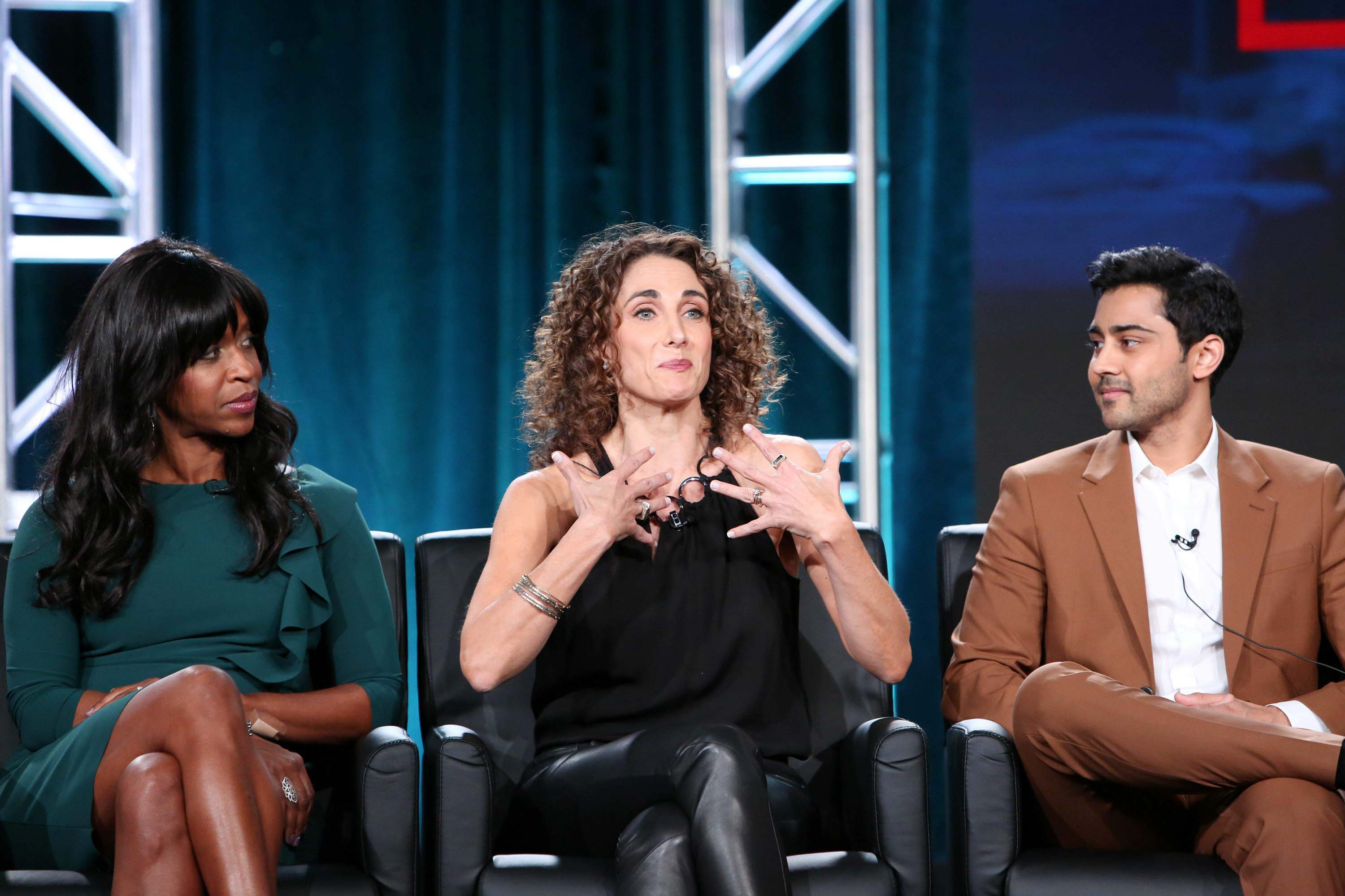 Melina Kanakaredes attends FOX The Resident TV show panel