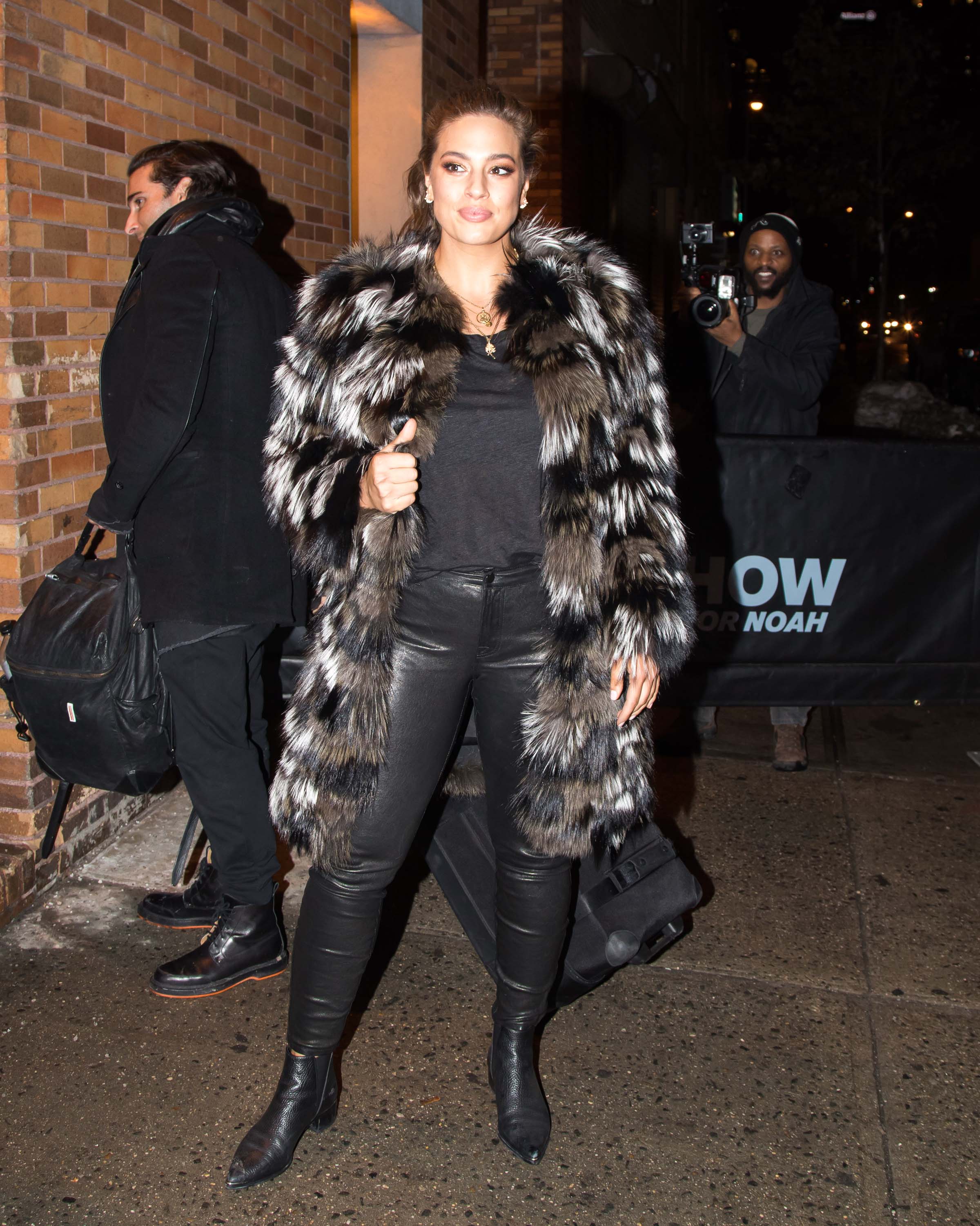 Ashley Graham is seen arriving at The Daily Show with Trevor Noah