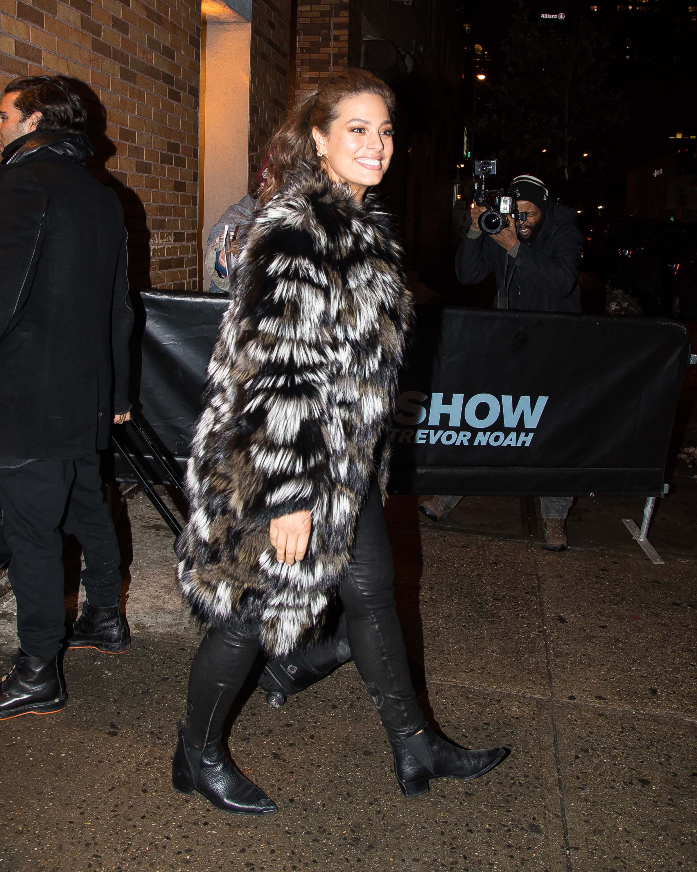 Ashley Graham is seen arriving at The Daily Show with Trevor Noah