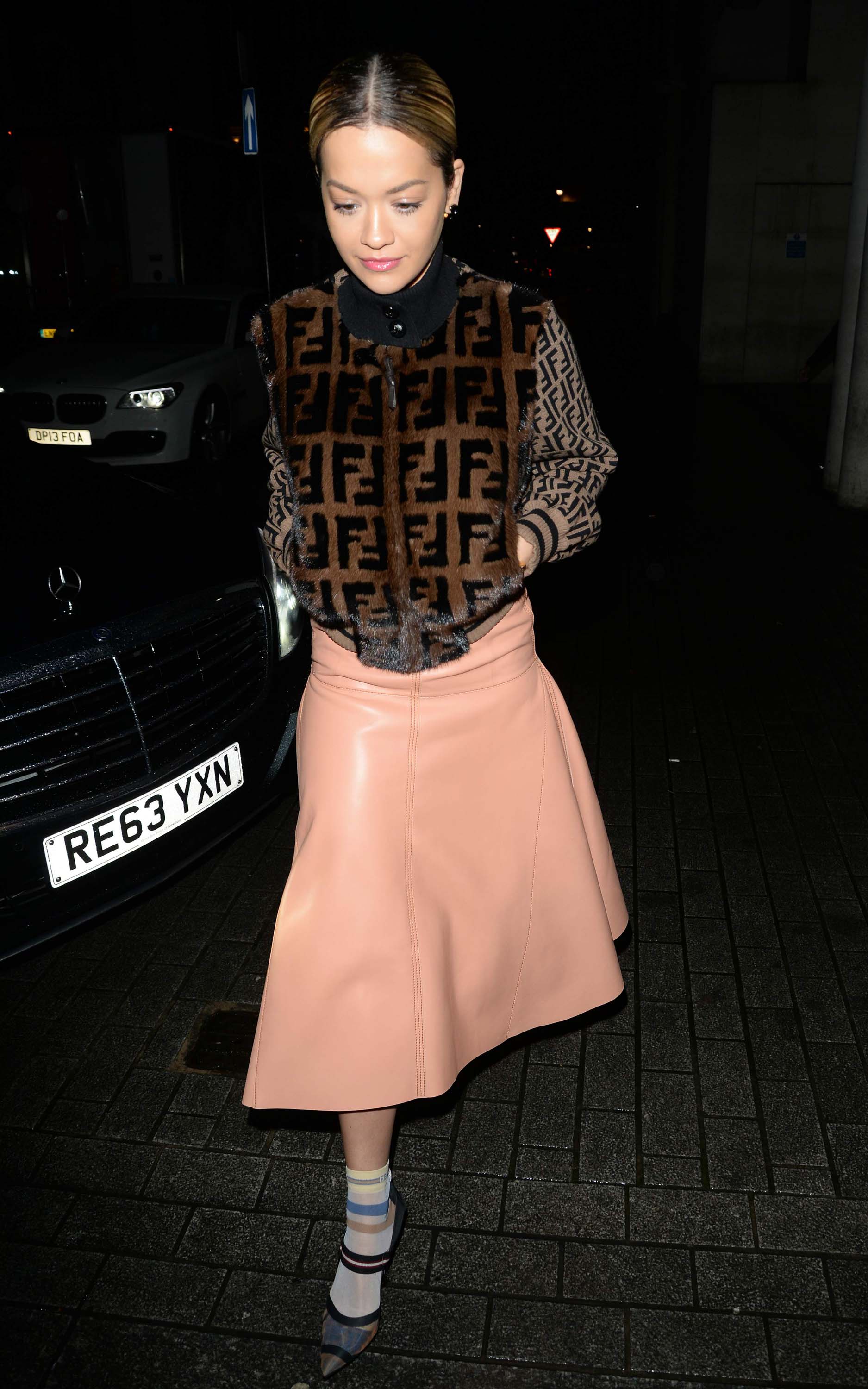 Rita Ora arrives at BBC Radio 1 Studio