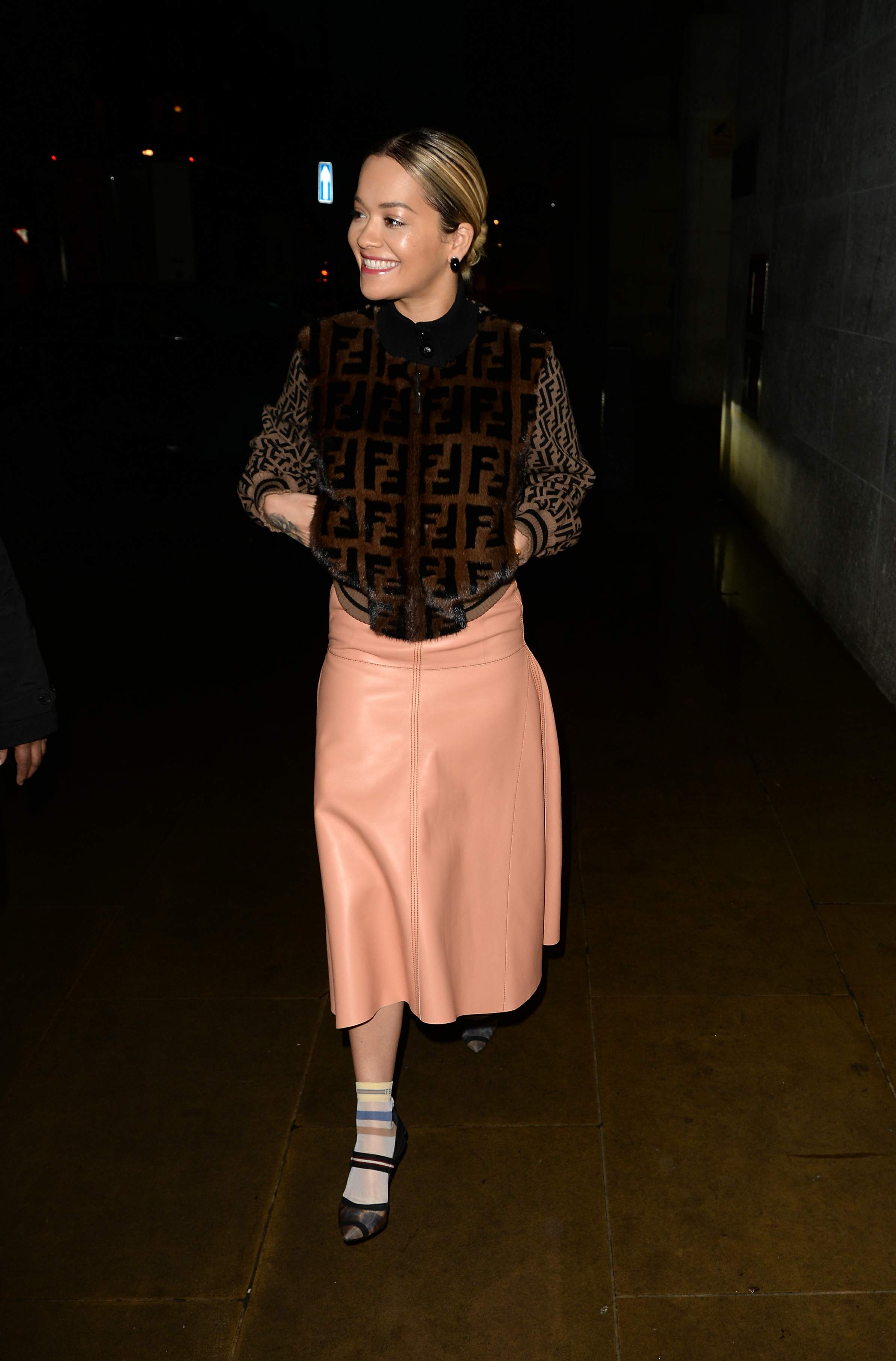 Rita Ora arrives at BBC Radio 1 Studio