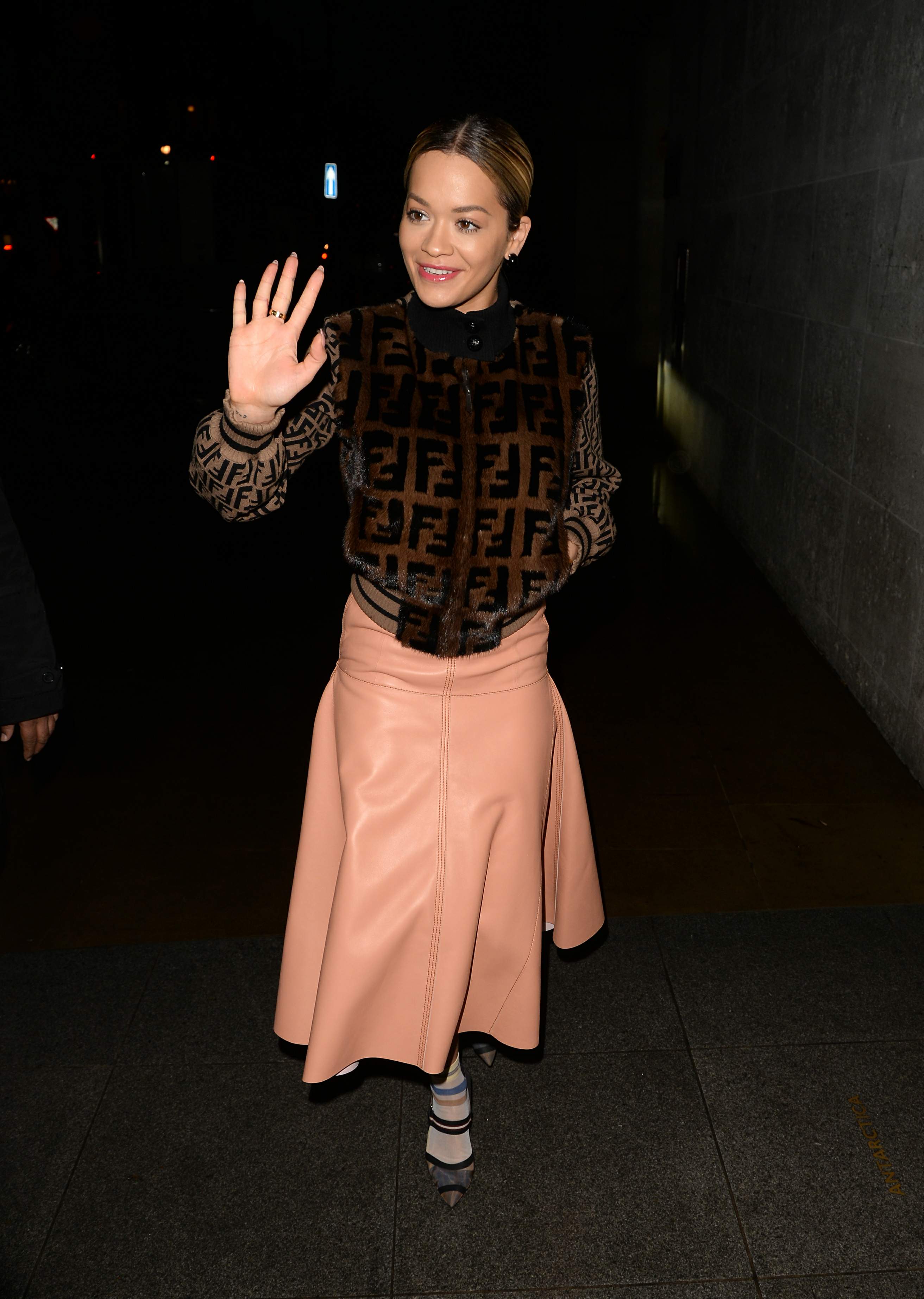 Rita Ora arrives at BBC Radio 1 Studio