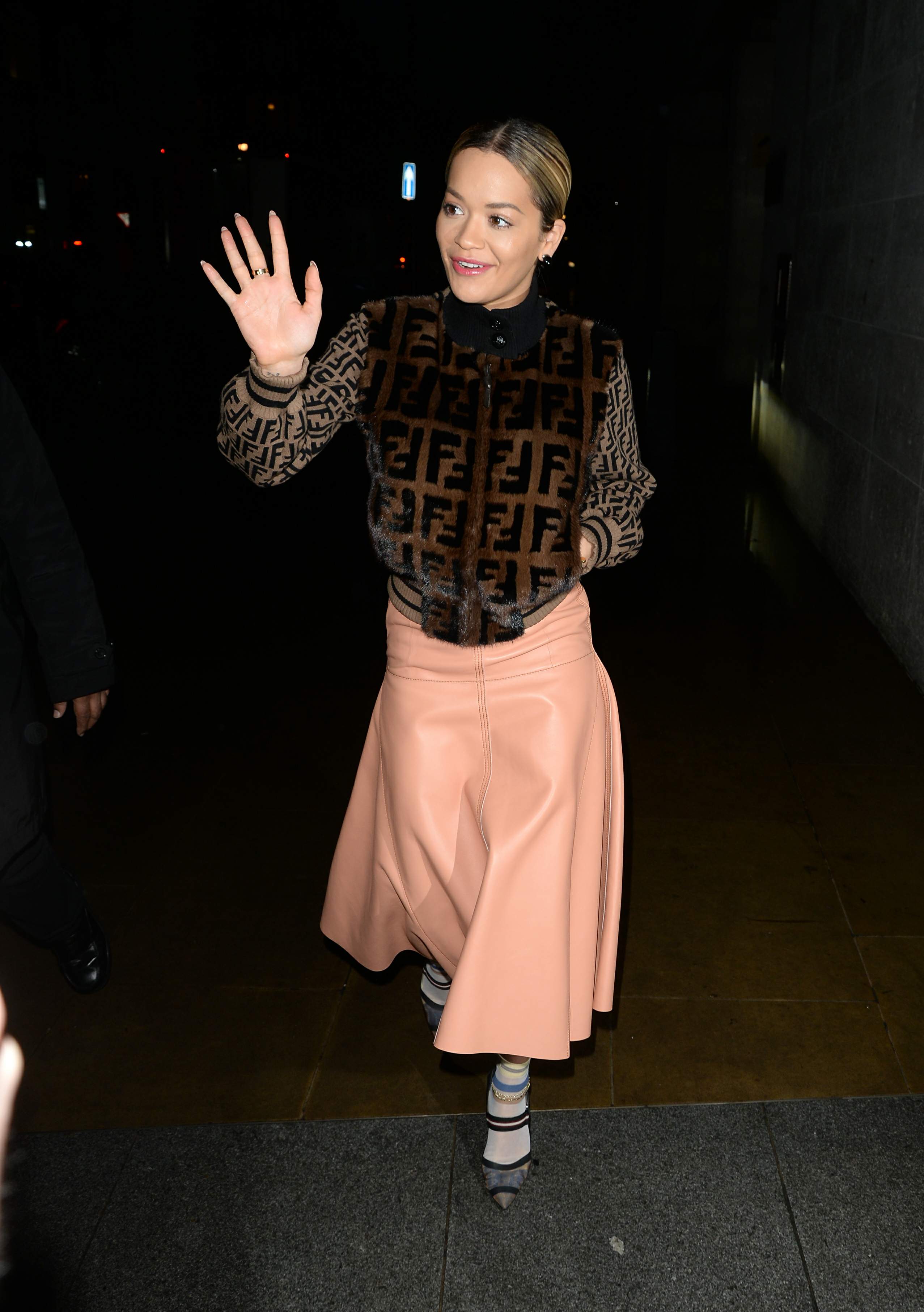 Rita Ora arrives at BBC Radio 1 Studio